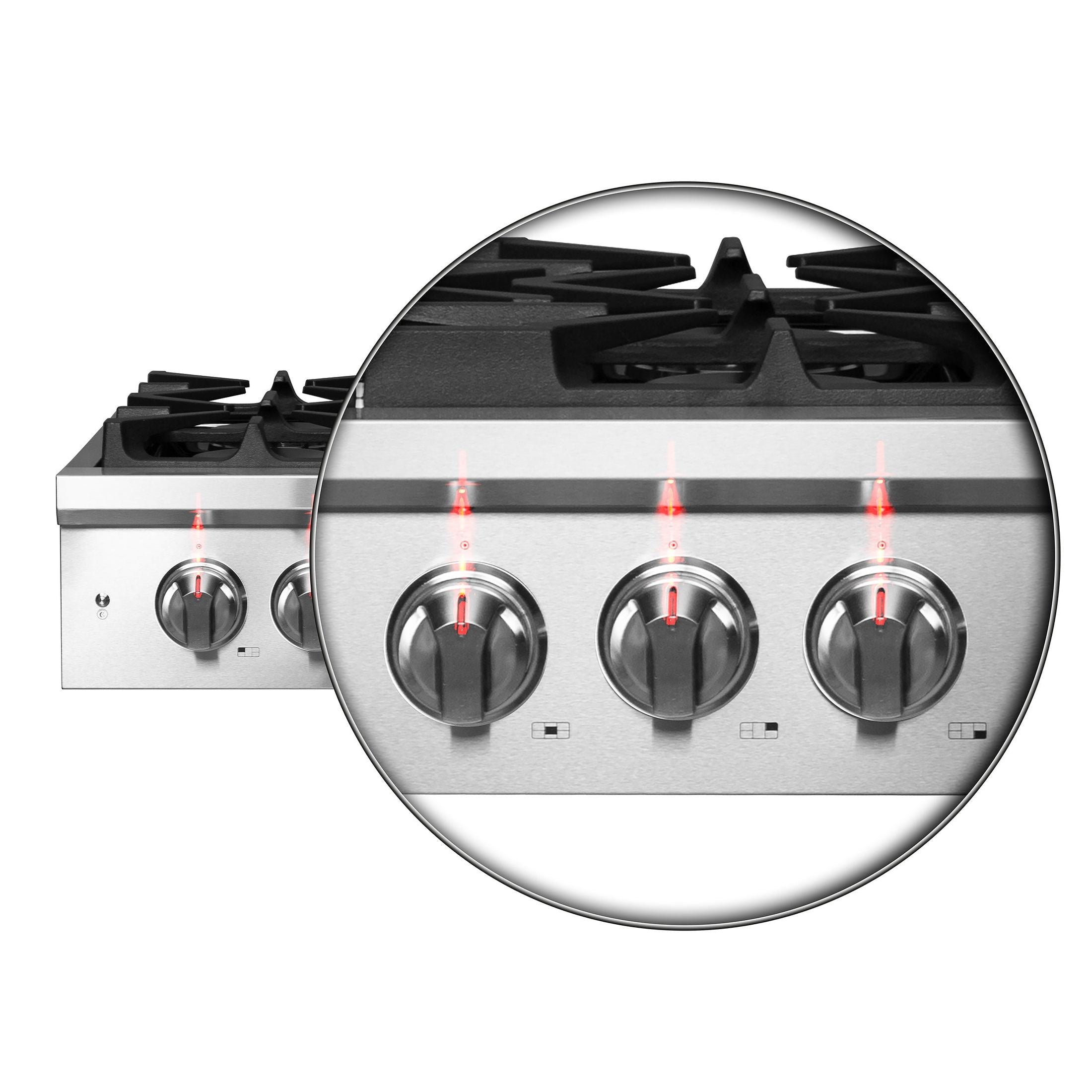 Forno 30 Inch Professional Gas Rangetop with 5 Sealed Brass Burners - High Quality Commercial Style Cooktop for Home Kitchen (Model FCTGS5751) | Perfect for Gourmet Cooking, Restaurant-Style Meals & Large Family Gatherings