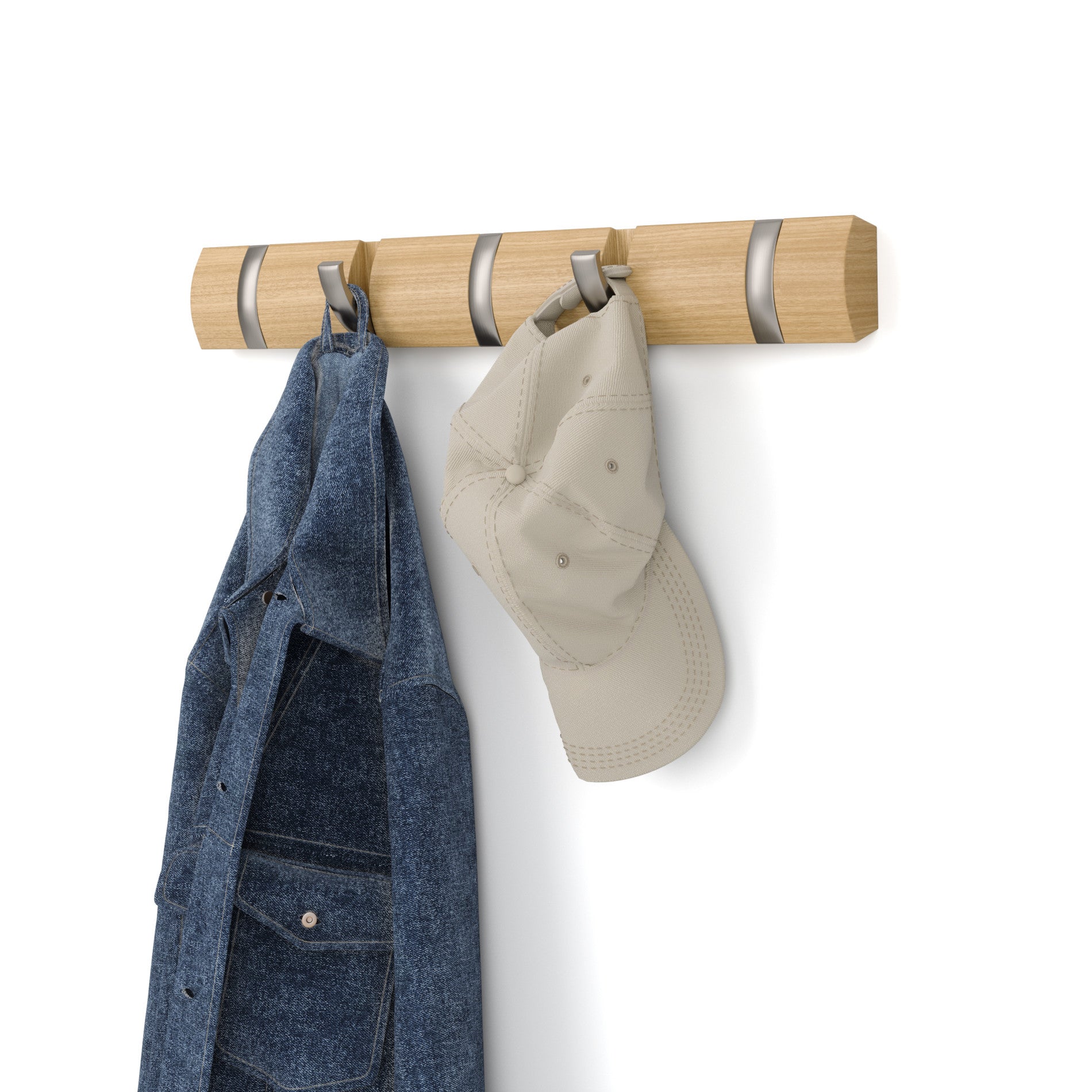 Flip 5 Wall Hook - Heavy Duty Adhesive Hooks for Hanging Decor, Keys & Towels - Perfect for Bathroom, Kitchen & Bedroom Organization