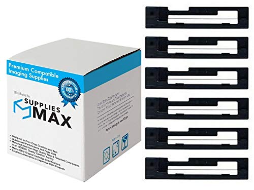 Compatible Replacement Ribbon for General E245P & Citizen IR-91P POS Printers - 6 Pack Purple Ink Cartridges for Retail Receipt Printing