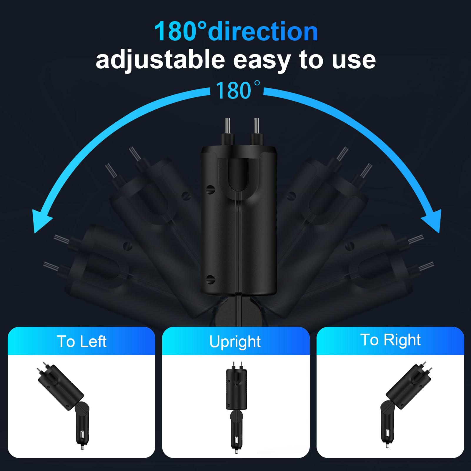 45W Fast Charging Retractable Samsung Car Charger - USB C 4-in-1 Adapter for iPhone 16/15 Pro Max, Galaxy S25/S24/S23/S22/S21/S20 Ultra FE/Z Flip/Fold 6, Google Pixel 9/8/7/6 Pro - Perfect for Road Trips & Daily Commutes