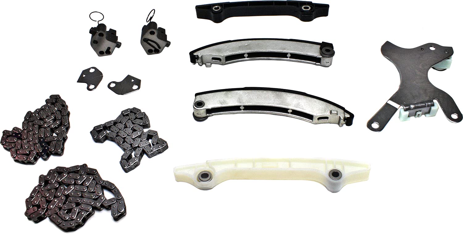 Garage-Pro Timing Chain Kit with Tensioners & Guide Rails - Compatible with Dodge Ram 1500 (2002-2010) & Jeep Liberty (2002-2012) - 3.7L SOHC Engine Replacement - Includes Fixed Guide Rails & Washers - Perfect for Engine Repair & Maintenance