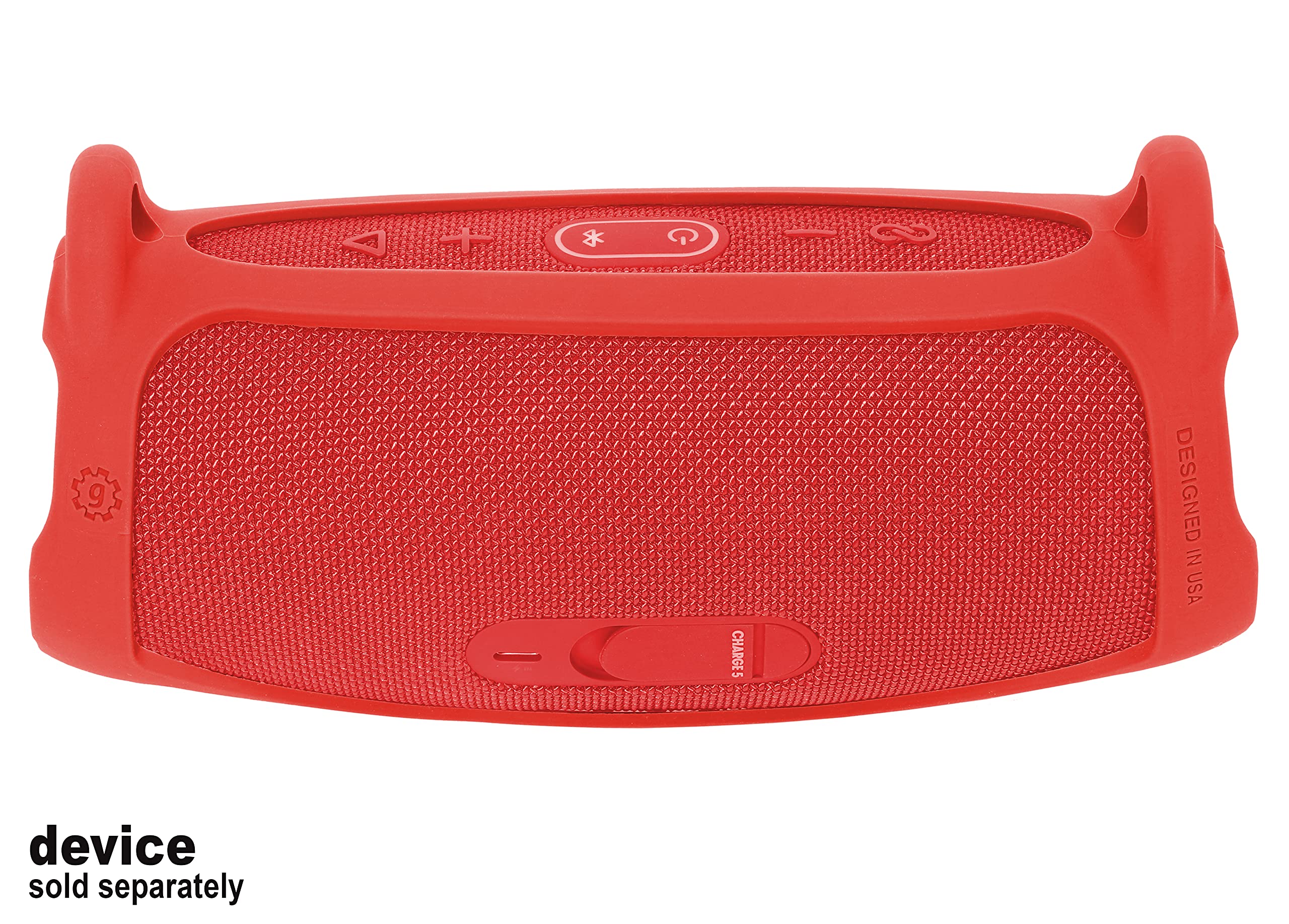 JBL Charge 5 Silicone Protective Cover - Shockproof & Durable Case for JBL Bluetooth Speaker | Perfect Fit, Vibrant Red Color | Ideal for Outdoor Adventures, Beach Parties & Travel Protection