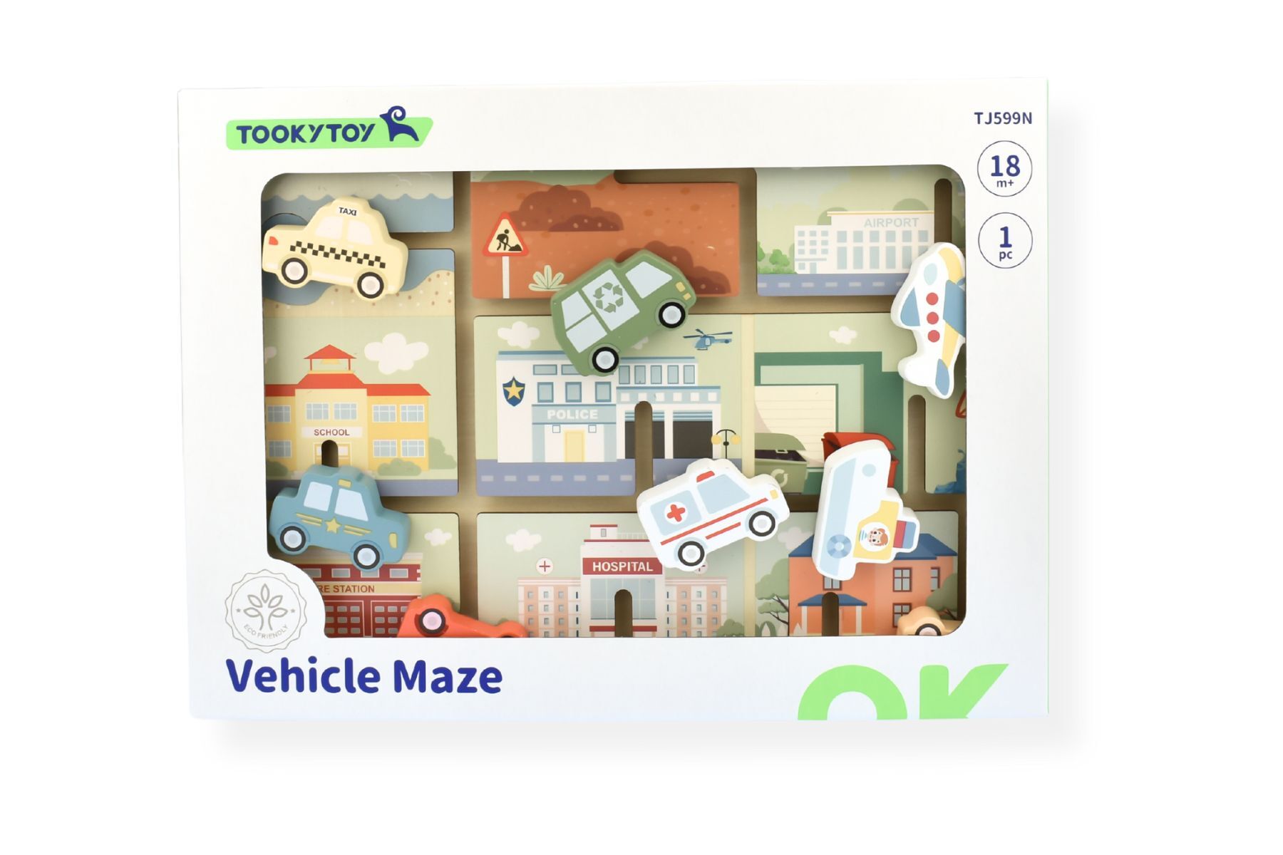 Traffic Maze Wooden Puzzle Board - Brain Teaser Game for Kids & Adults - Fun Educational Toy for Problem Solving & Hand-Eye Coordination - Perfect for Home, Classroom & Travel Activities