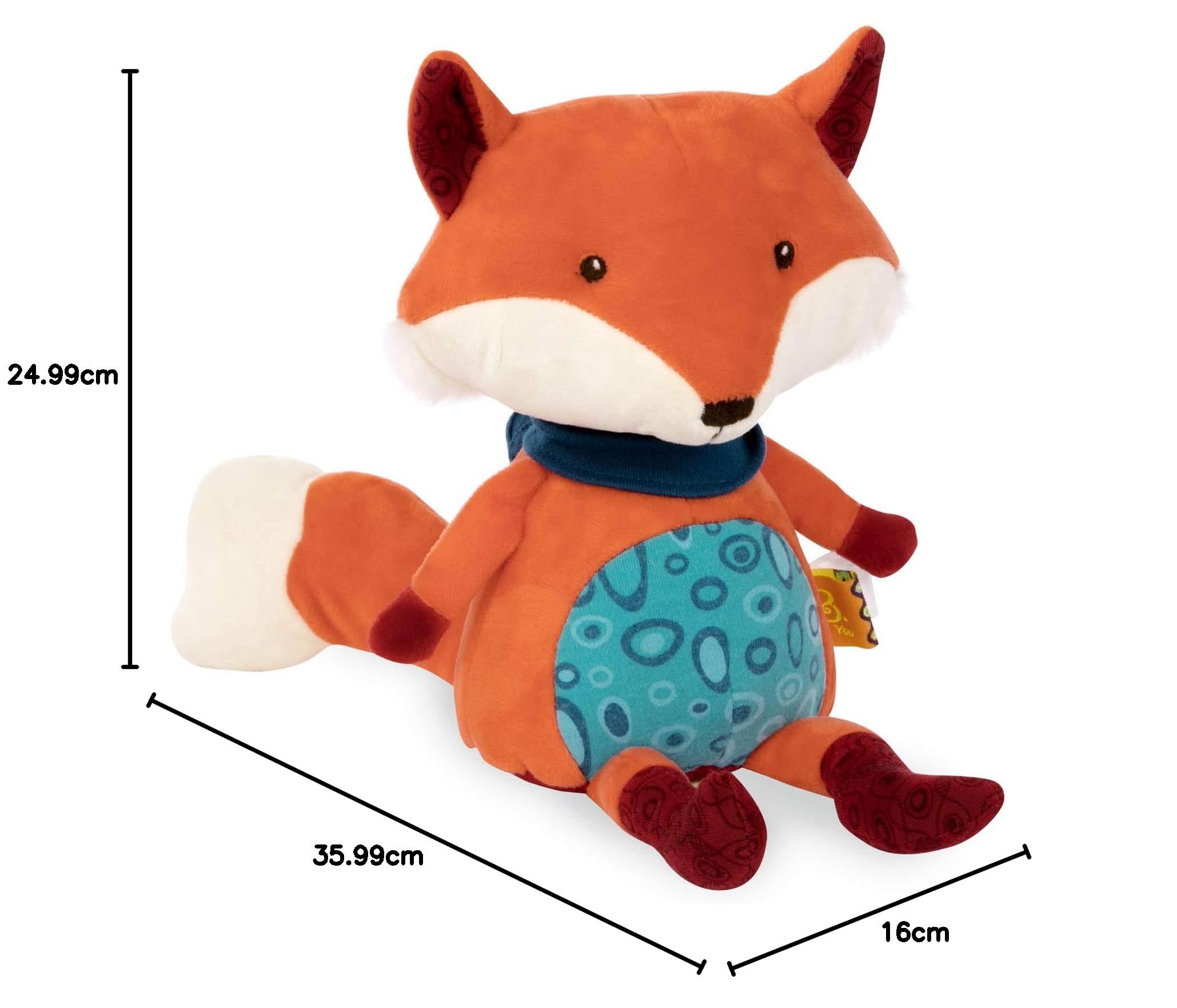 B Toys - BX1513 Chatty Fox Interactive Plush Toy for Kids - Fun & Educational Talking Fox for Playtime, Learning & Storytelling
