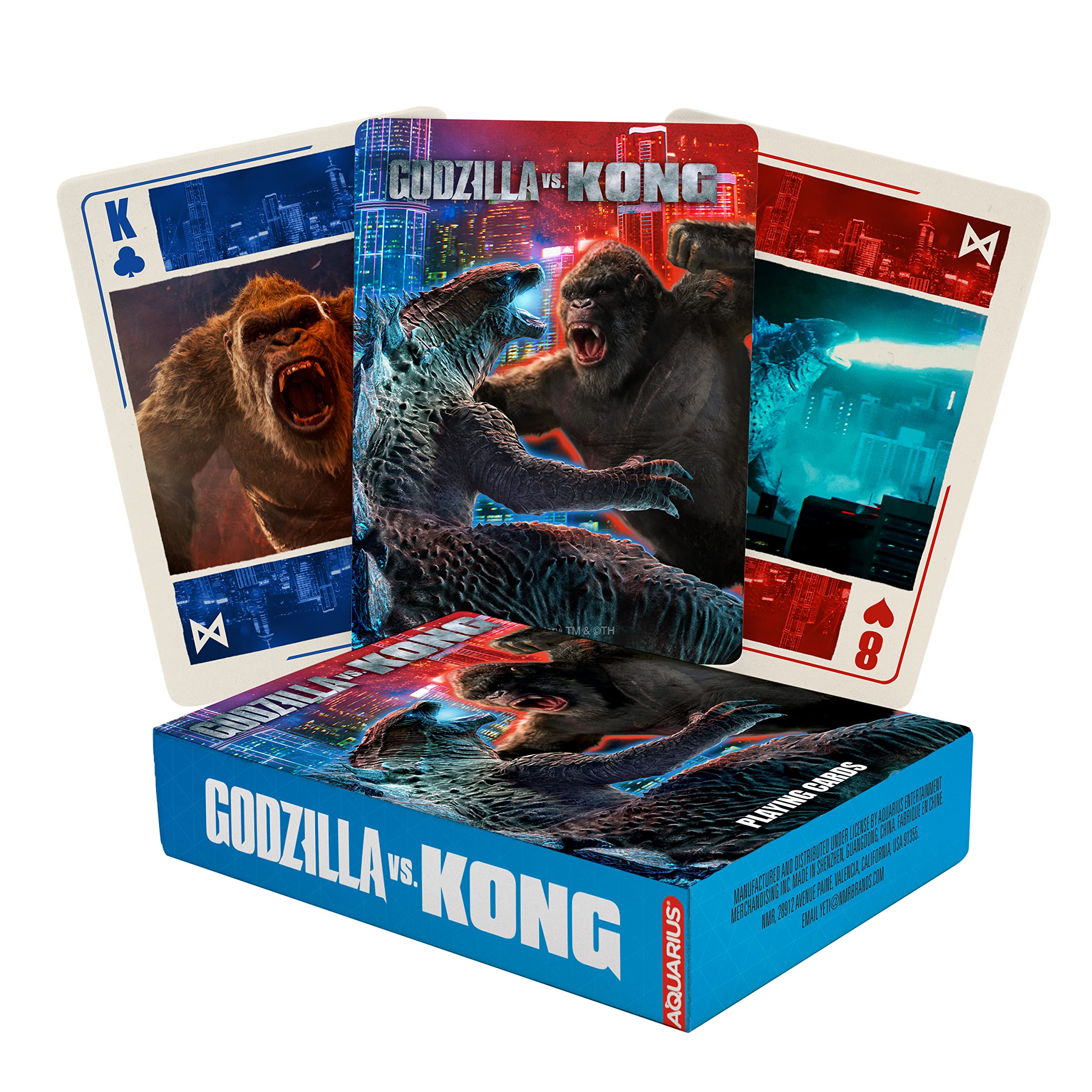 Official Godzilla vs Kong Themed Playing Cards - Licensed Collectible Card Game for Fans - Perfect for Game Nights, Movie Marathons & Collector Displays