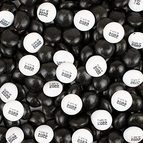 2022 Graduation Candy Kit - 4 lbs Bulk Black Milk Chocolate Minis (Approx 2,000 Pieces) for Class of 2022 Party Favors, Graduation Gifts & Celebration Decorations