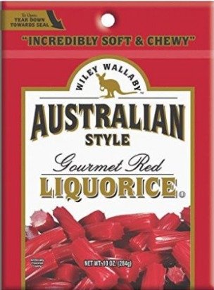 Premium Wiley Wallaby Australian Style Gourmet Liquorice Bundle - 2 Red & 2 Black Licorice Packs (10oz Each) | Authentic Soft Candy Treat for Parties, Gifts & Movie Nights