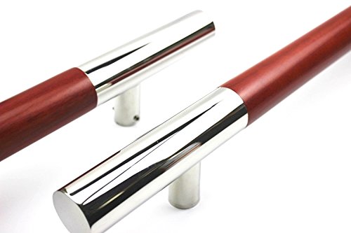 104W Modern Stainless Steel SUS304 Commercial Door Handles - Rosewood Polished Double-Sided Pull Push Handles for Storefront/Glass/Garage Doors (48 Inches/1200x38mm) - Perfect for Entrance, Entry & Commercial Spaces