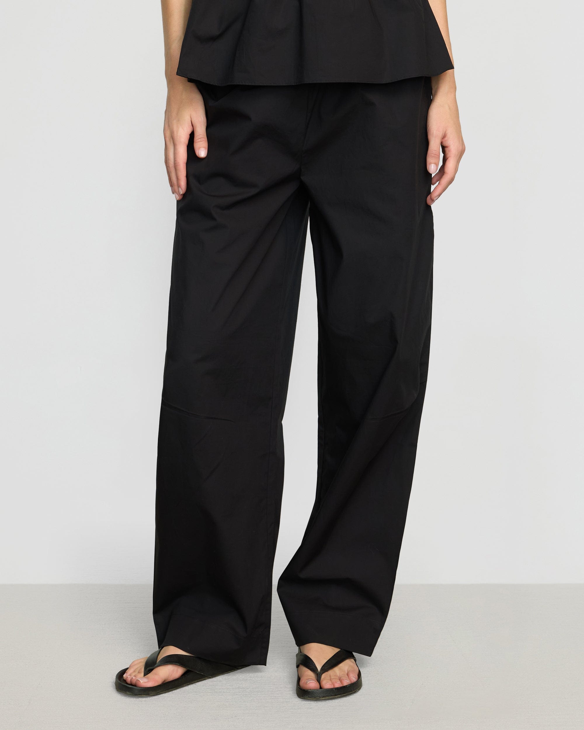 Paula Smocked Waist Organic Cotton Pants for Women - Comfortable High-Waisted Casual Trousers - Perfect for Work, Travel & Everyday Wear