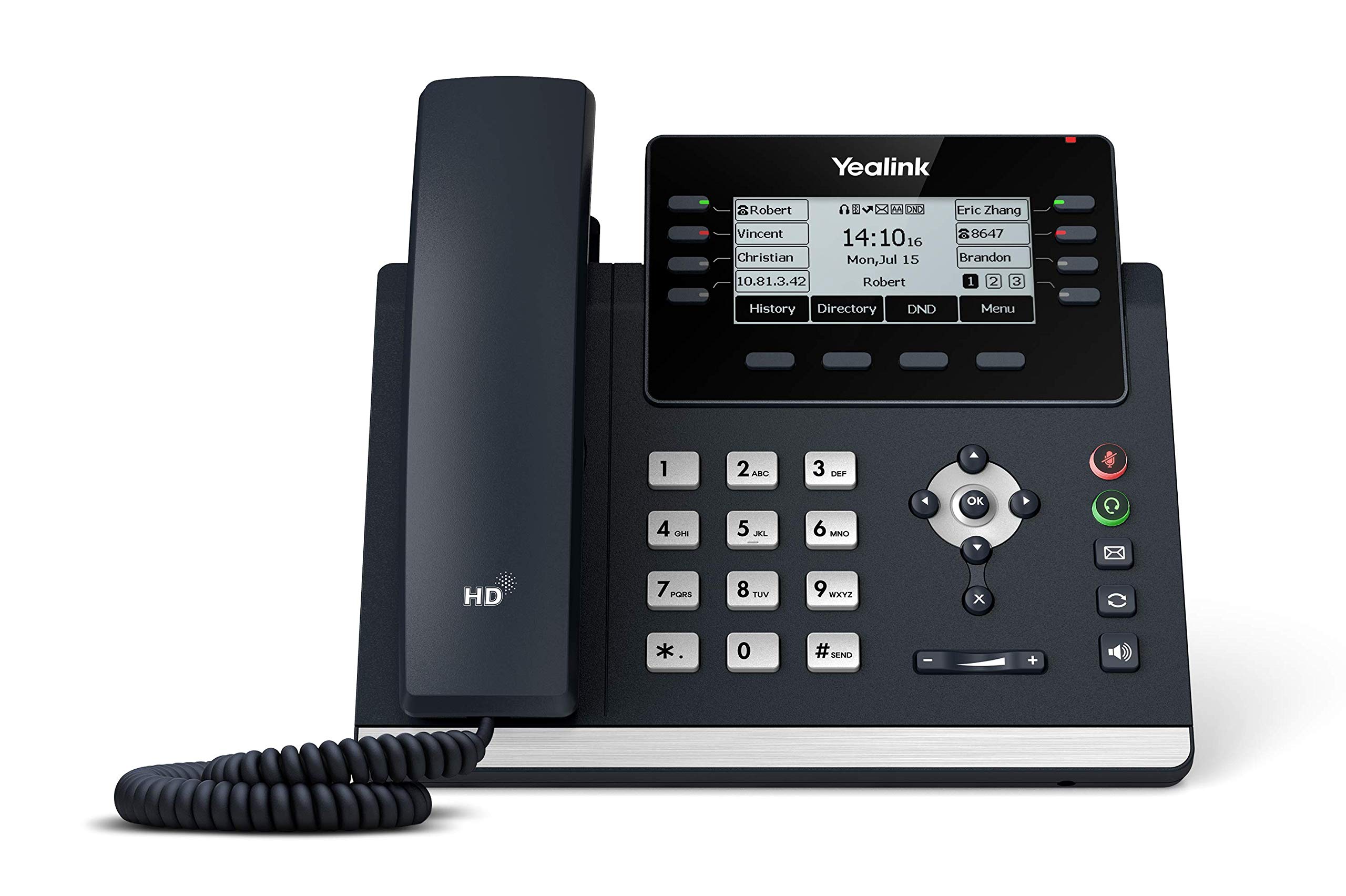 Yealink T43U IP Phone with Power Adapters - 1 Year Warranty - Unlocked VoIP Phone for Business & Home Office - Compatible with Any VoIP Service Provider - Ideal for Remote Work & Call Centers