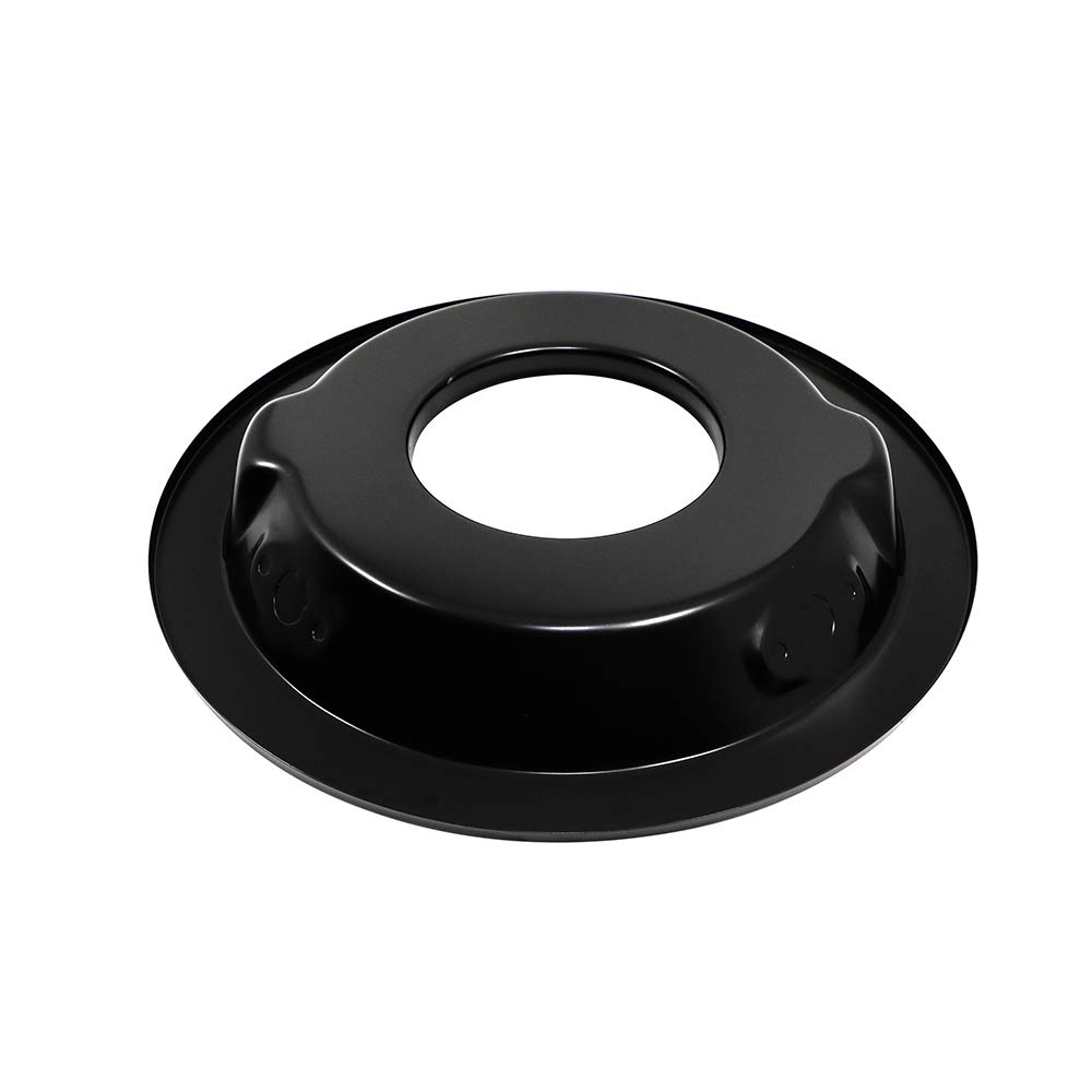 A2195B-PBK 14 Inch Round Black Steel Air Cleaner Drop Base - High Performance Air Filter for Carburetors, Perfect for Hot Rods, Muscle Cars & Custom Automotive Applications