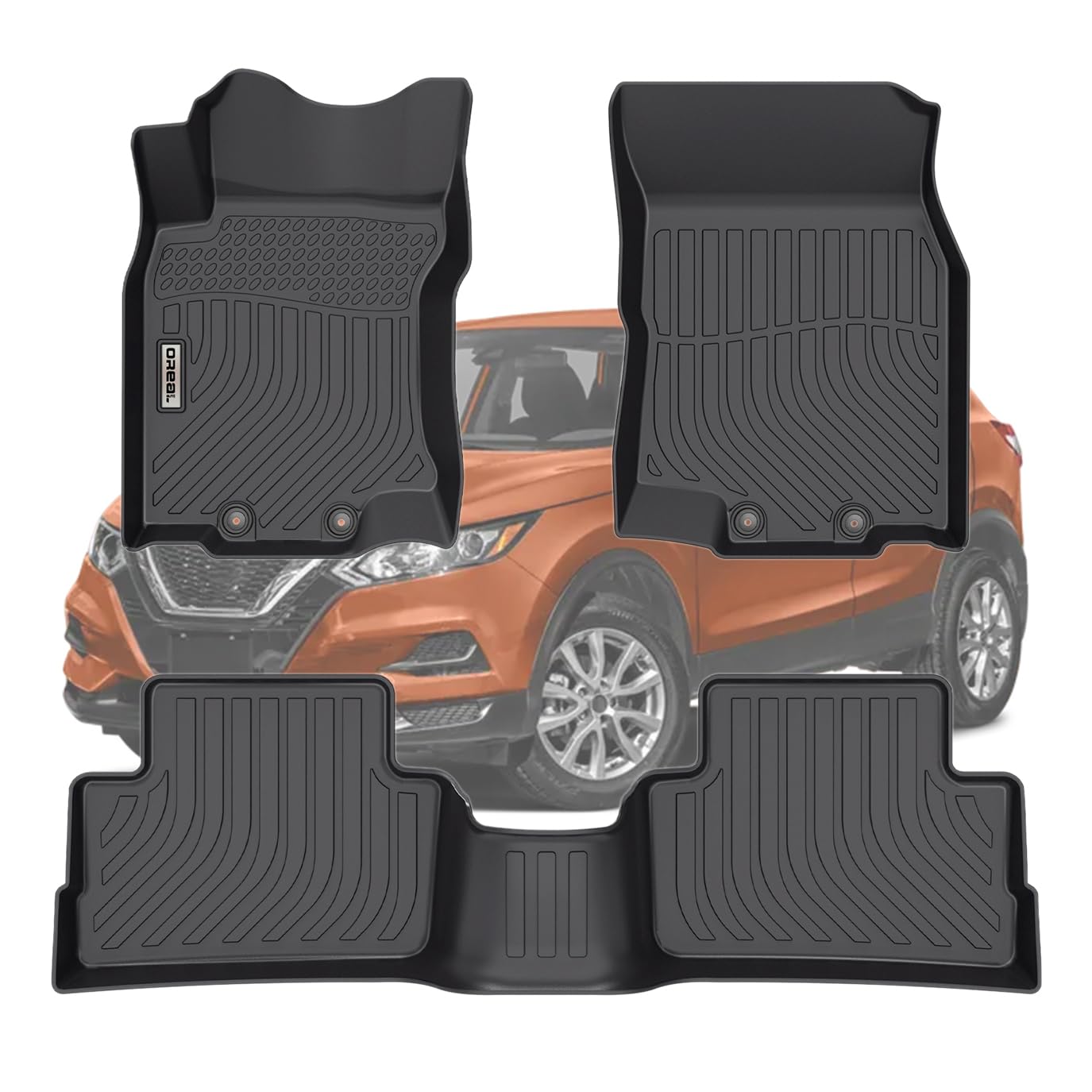Heavy Duty All Weather Car Mats for Nissan Rogue Sport 2017-2022 - Custom Fit Floor Liners - Durable, Odorless & Non-Slip Protection - Perfect for Daily Commute, Road Trips & Harsh Weather Conditions