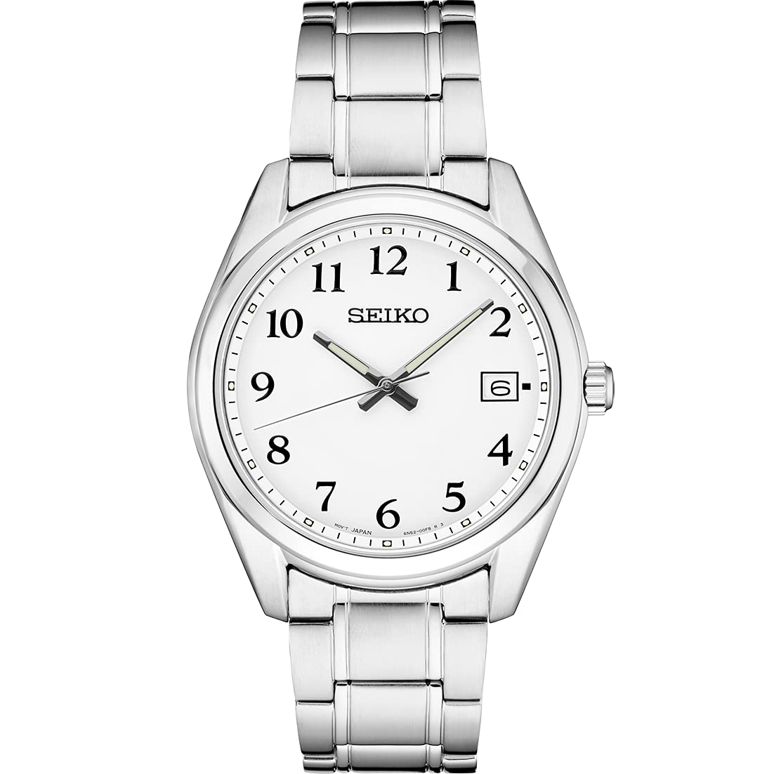 Seiko Men's Japanese Quartz Dress Watch - Stainless Steel Strap, Silver Dial, 10 ATM Water Resistant (Model SUR459) | Elegant Timepiece for Business, Formal Events & Everyday Wear