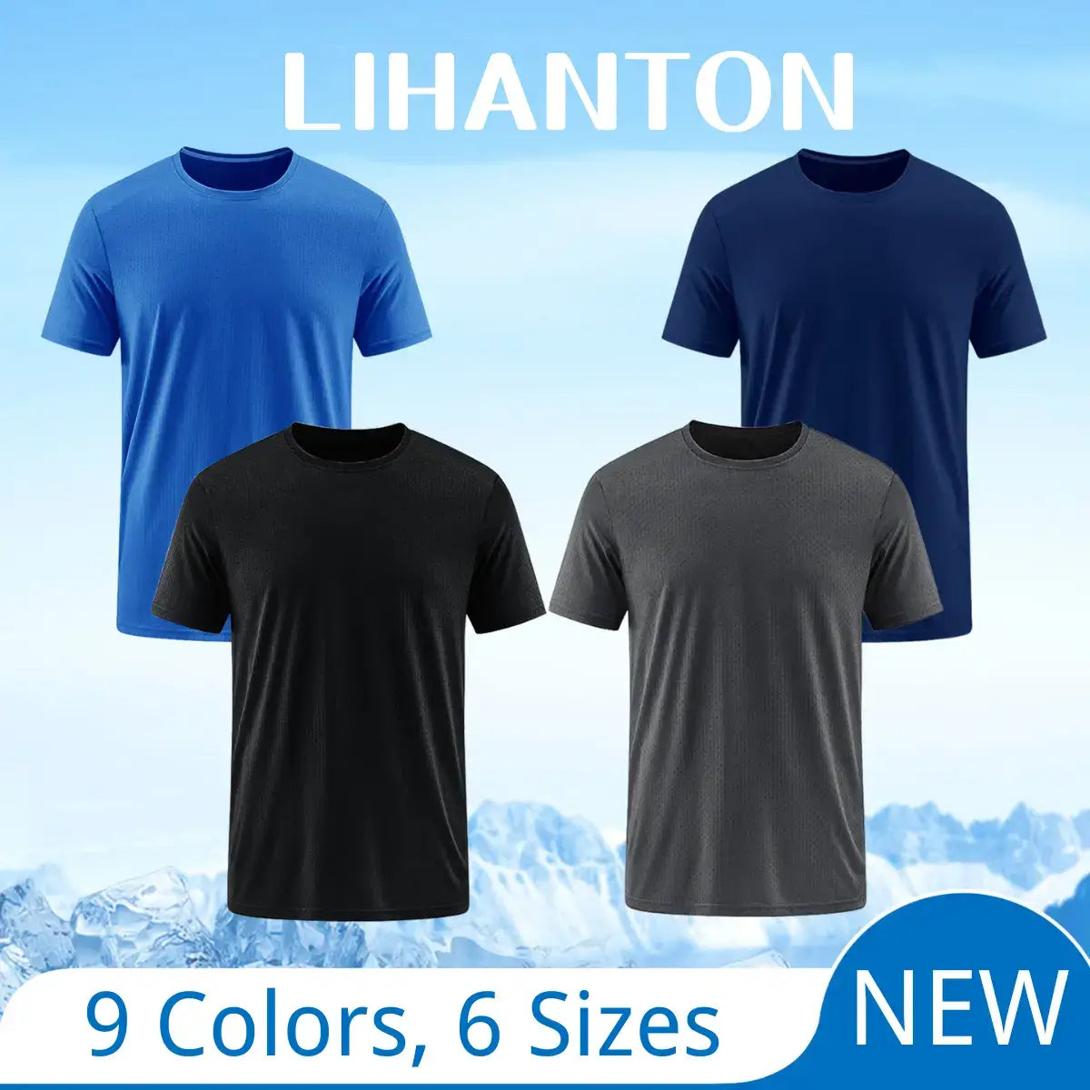 4 Pack Men's Quick Dry Athletic T-Shirts - Moisture Wicking Workout Shirts for Running, Gym & Sports - Lightweight & Breathable Activewear