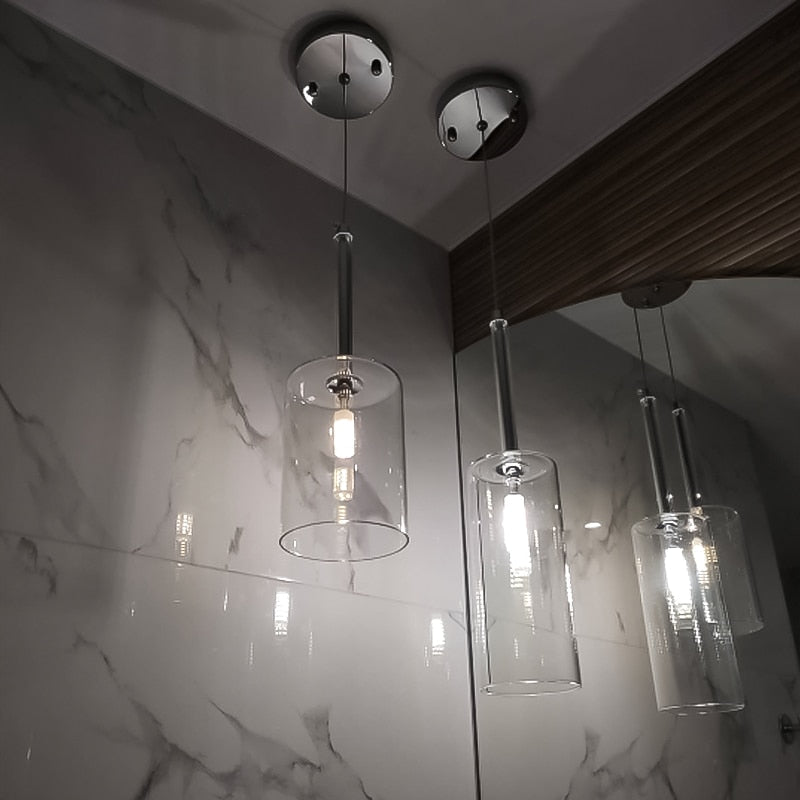 Stylish Glass Pendant Hanging Lights for Modern Home Decor - Perfect for Living Room, Bedroom & Dining Room Lighting