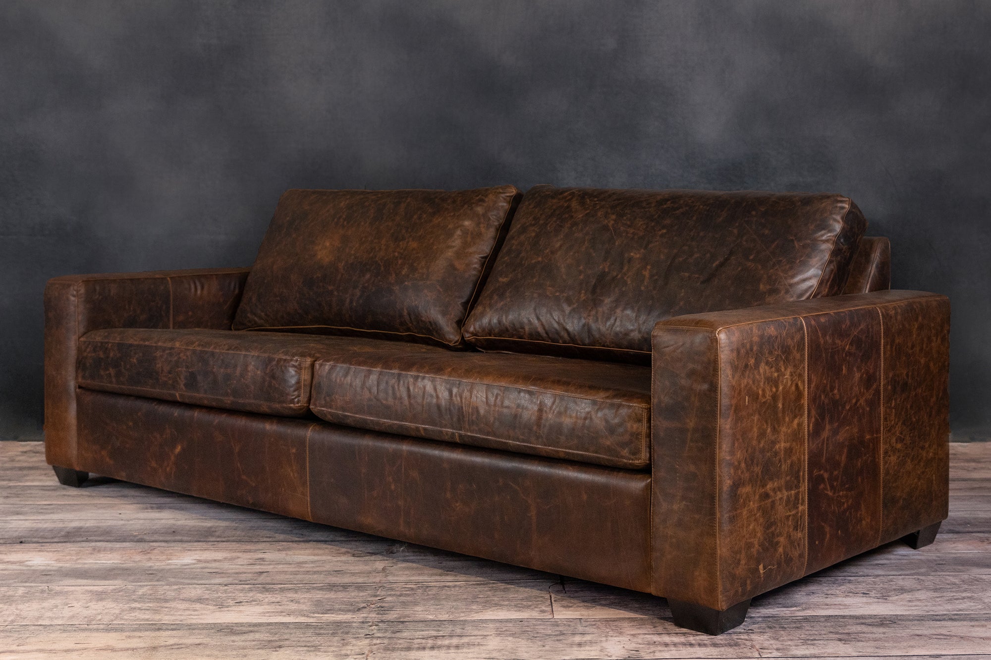 Premium MAXELL 42 Series Genuine Leather Sofa - Modern Comfort for Living Room, Lounge & Office - Durable & Stylish Home Furniture