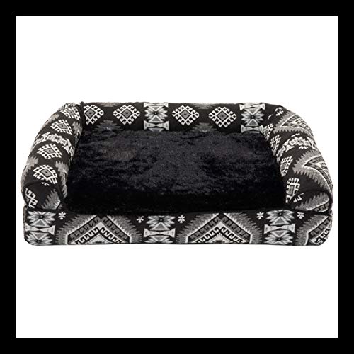 (Plush & Southwest Kilim Decor) Black Medallion