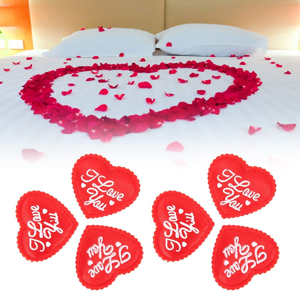 Shanrya Wedding Sponge Decorations - Red Heart Sponge Decor for Wedding, Anniversary, Dating Party Supplies - Perfect for Table Centerpieces, Backdrops & Photo Booth Decorations