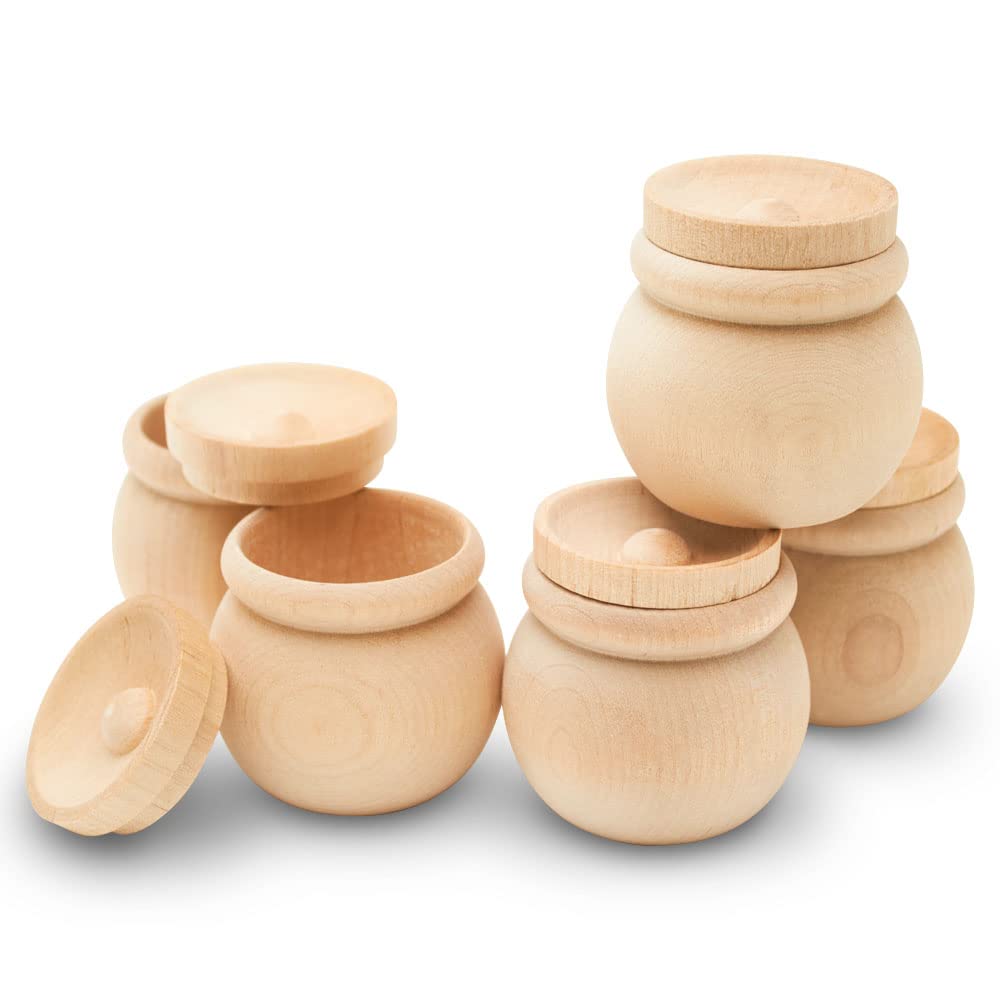 2-inch x 2-1/4-inch Wooden Trinket Box Set of 3 - Unfinished DIY Craft Box for Painting, Memory Keepsake & Home Decor | Perfect for Jewelry Storage, Gift Giving & Craft Projects by Woodpeckers