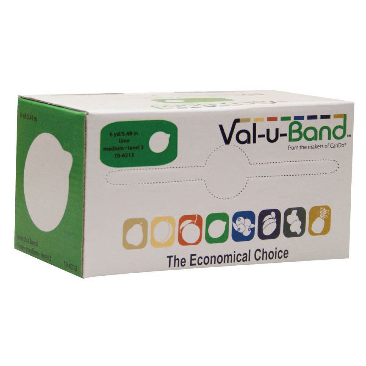 Val-U-Band Resistance Exercise Band - Lime Green Fitness Band for Home Workouts, Yoga, Pilates & Strength Training - Stretchable Latex Loop Bands for Men & Women