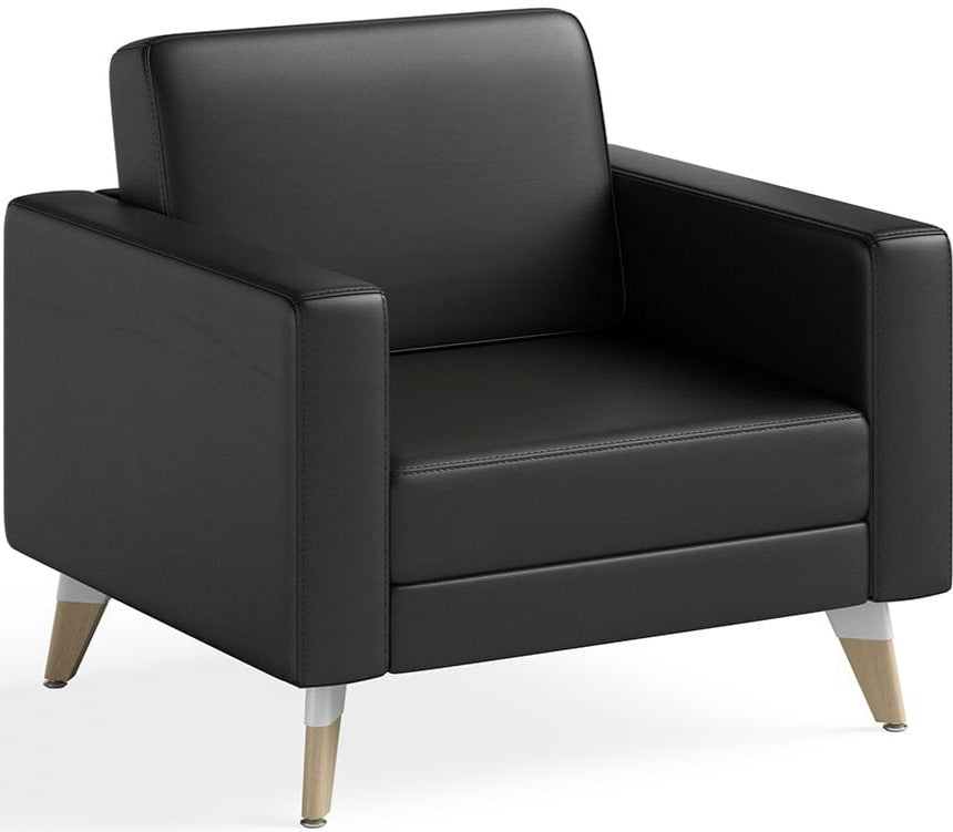 Safco Resi Lounge Chair with Legs Included [1732RESFEET4PK] - Comfortable Office & Home Seating for Relaxation & Productivity