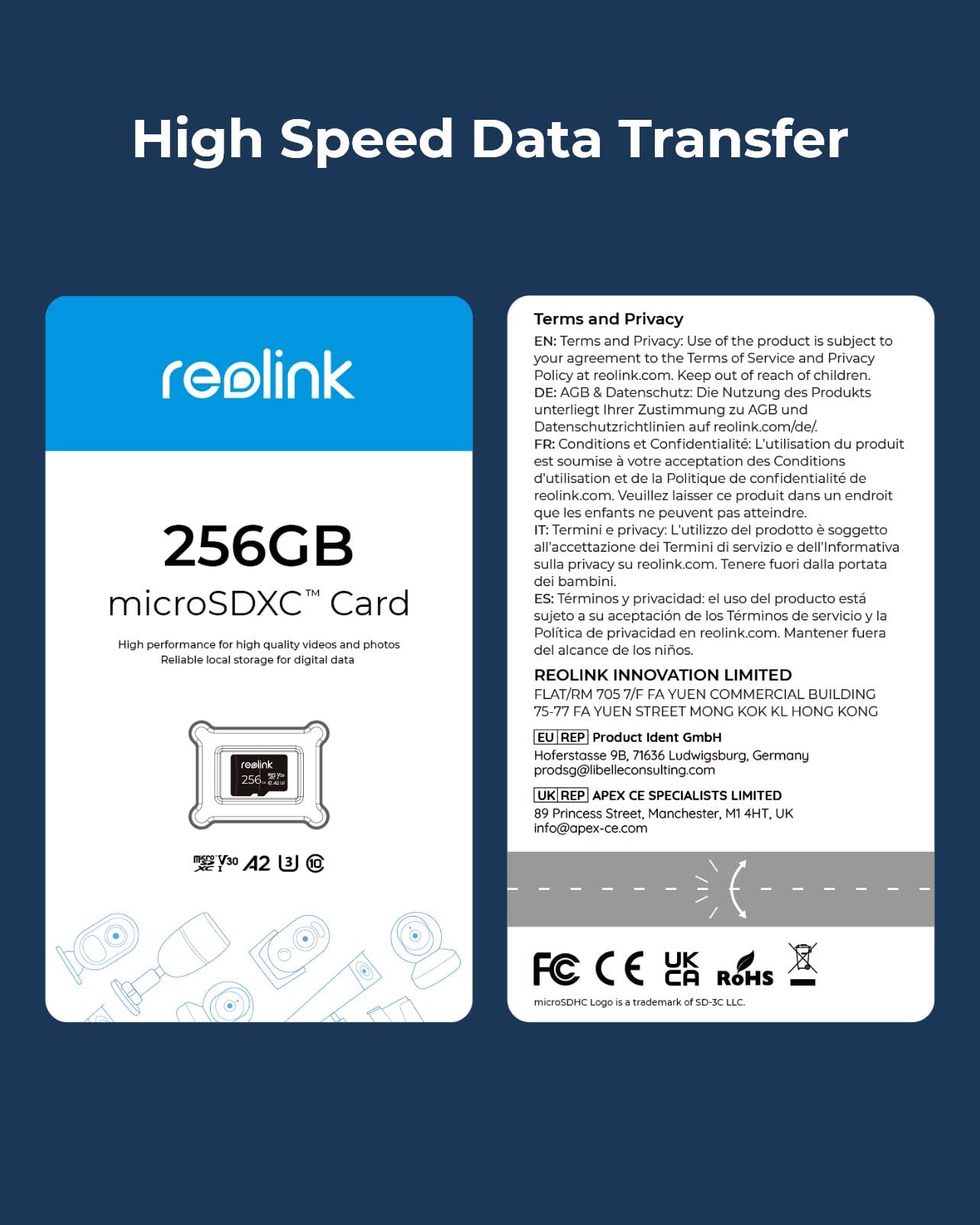 REOLINK Wired Video Doorbell Camera with 256GB MicroSD Card Bundle - 5GHz/2.4GHz WiFi, Local Storage, Chime Included - Perfect for Home Security & Smart Home Monitoring