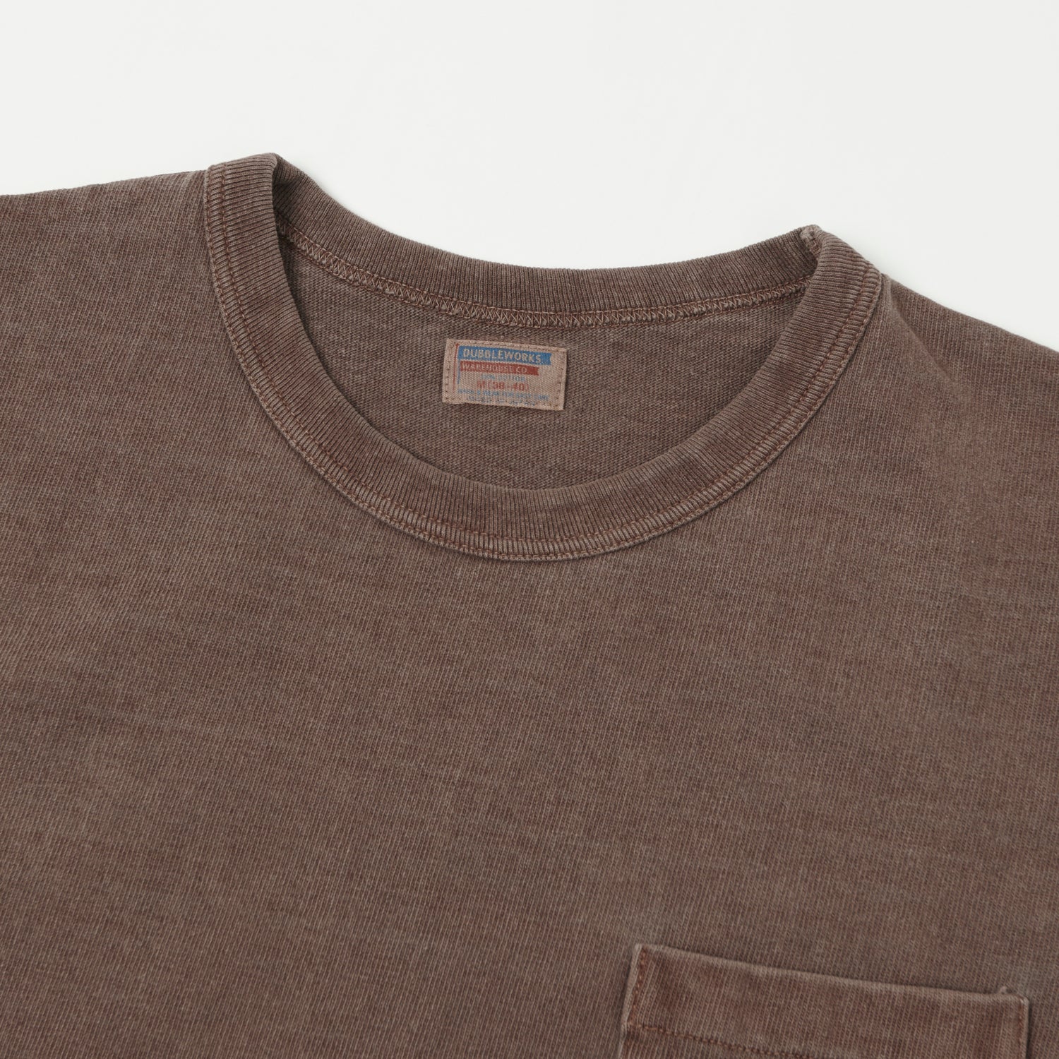 Dubbleworks Heavyweight Cotton Pocket T-Shirt for Men - Mad Brown | Comfortable Casual Wear for Everyday Outfits & Street Style