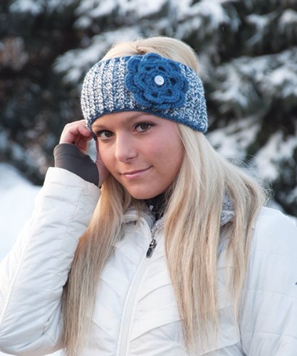 Soft Knit or Crochet Headband for Women - Warm Taupe Winter Head Wrap - Perfect for Yoga, Running & Outdoor Activities