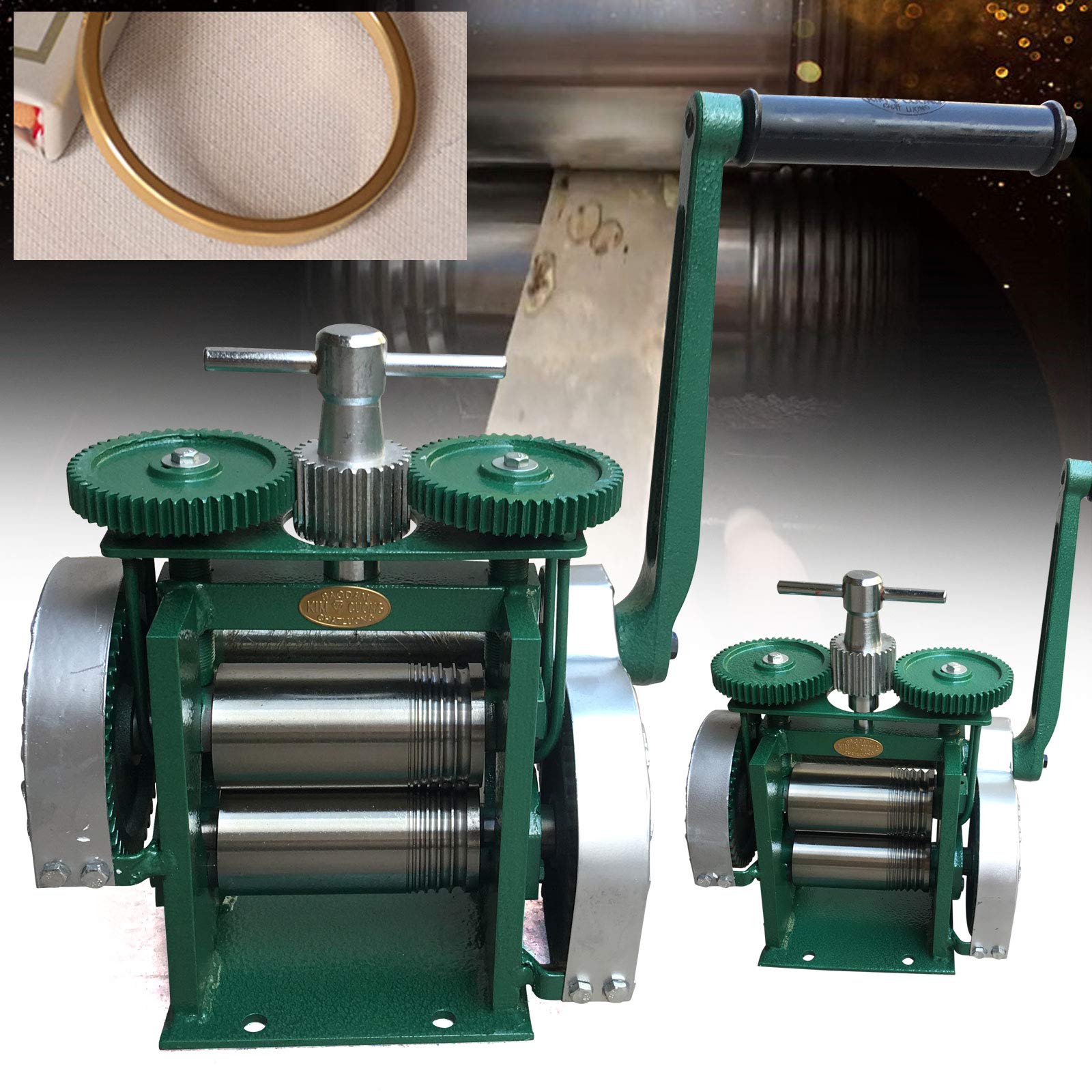 Premium Stainless Steel Jewelry Rolling Mill Machine - Manual Combination Rolling & Milling Tool with Replaceable Rollers (3.27 Inch) for Gold, Silver, Copper Wire Crafting - Perfect for Jewelry Making, Metalworking & DIY Projects