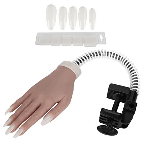 Realistic Nail Practice Hand - Durable Silicone Mannequin for Nail Art Training | Salon & Home Use
