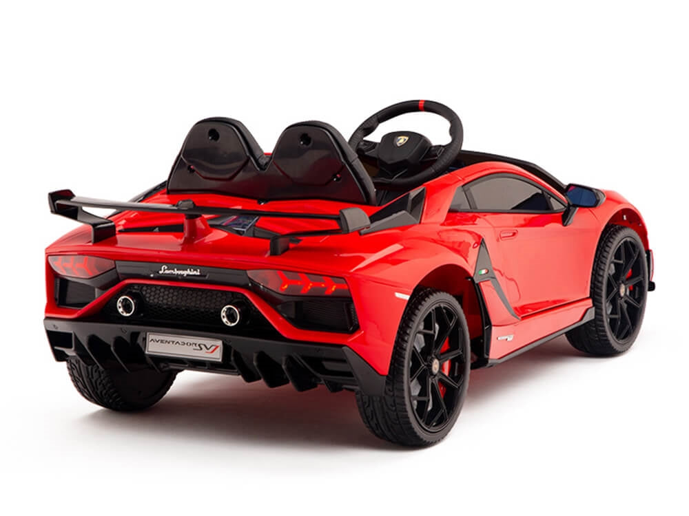 12V Lamborghini Aventador SVJ Kids Ride On Car with Parent Remote Control - Red Electric Toy Vehicle for Boys & Girls - Perfect for Birthday Gifts, Outdoor Play & Driveway Fun