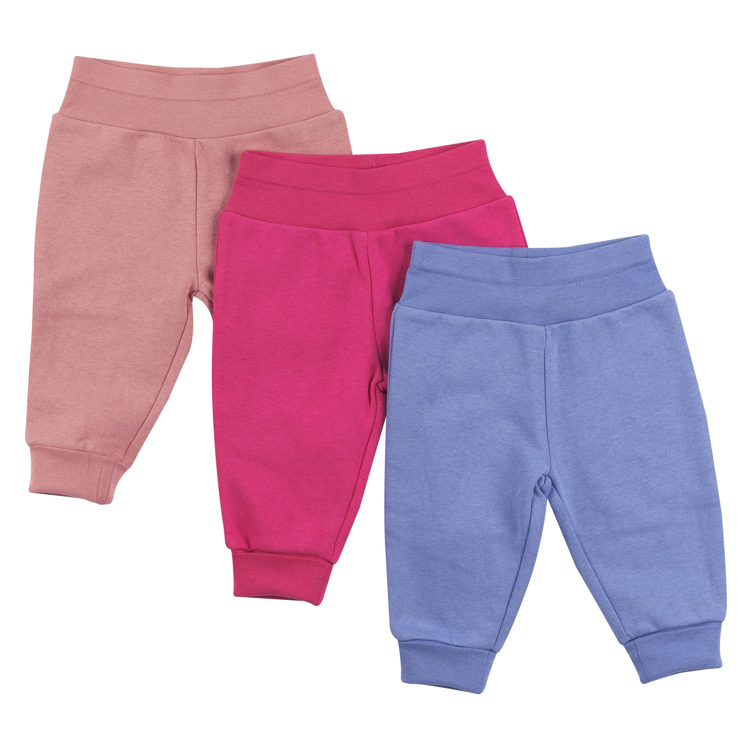 Hanes Girls Fleece Pull-on Pants 3-Pack - Ultra Soft 4-Way Stretch Joggers for Babies & Toddlers | Comfortable Lounge Pants for Playtime, Naptime & Everyday Wear