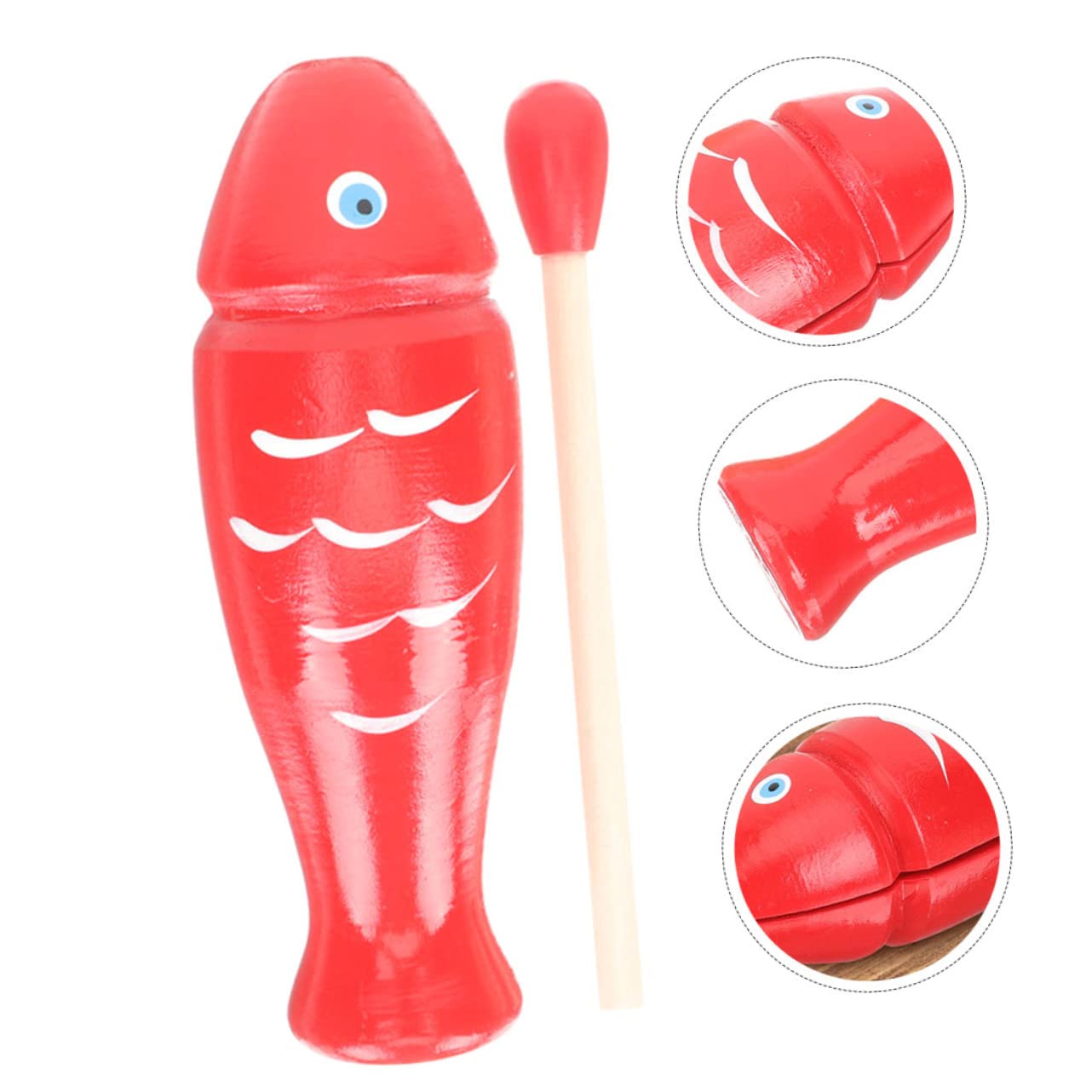 Hohopeti Small Wooden Fish Musical Toy Set for Toddlers - Kids Musical Instrument with Lights - Perfect for Early Learning, Sensory Play & Birthday Gifts