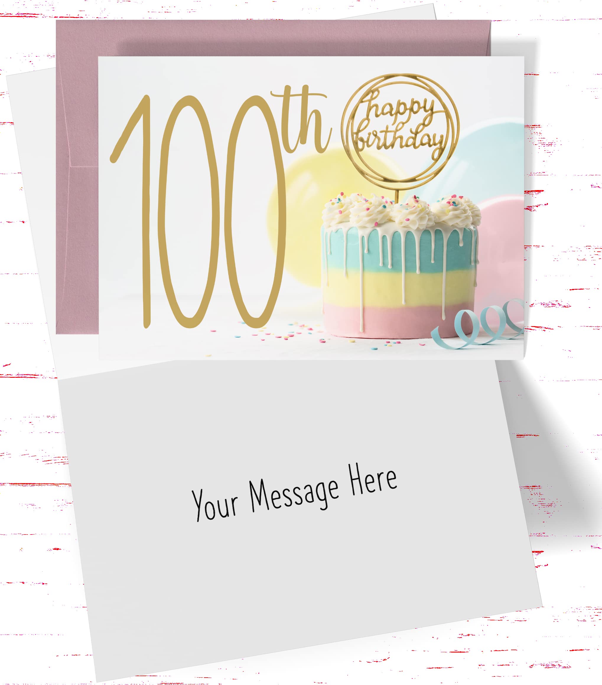 100th Birthday Card for 100 Year Old - Perfect Milestone Gift