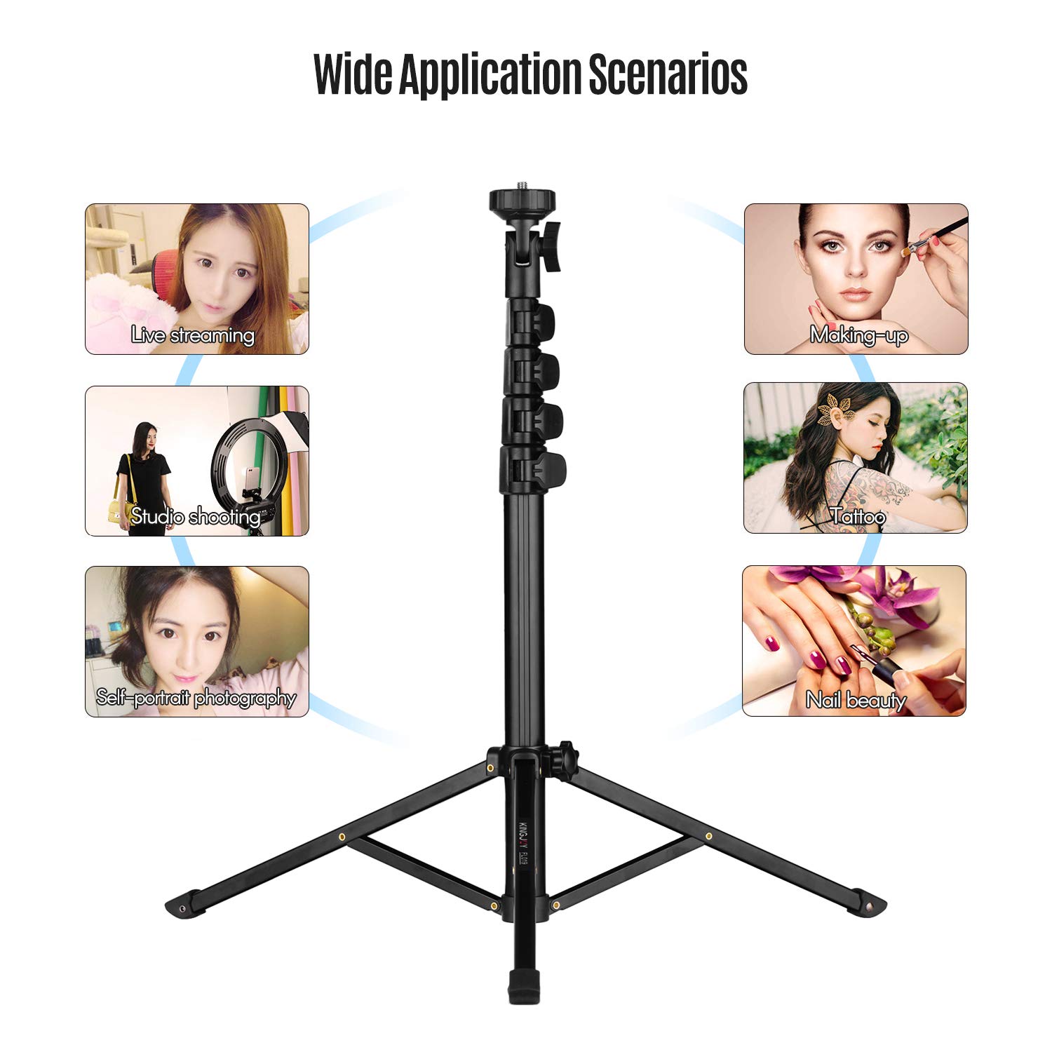 FL019 HUIOP Multi-functional Aluminum Alloy Tripod Stand for Photography & Video - 1/4 Inch Screw Mount Compatible with Cameras & Smartphones (5kg Max Load) - Perfect for Live Streaming, Vlogging, and Outdoor Shooting