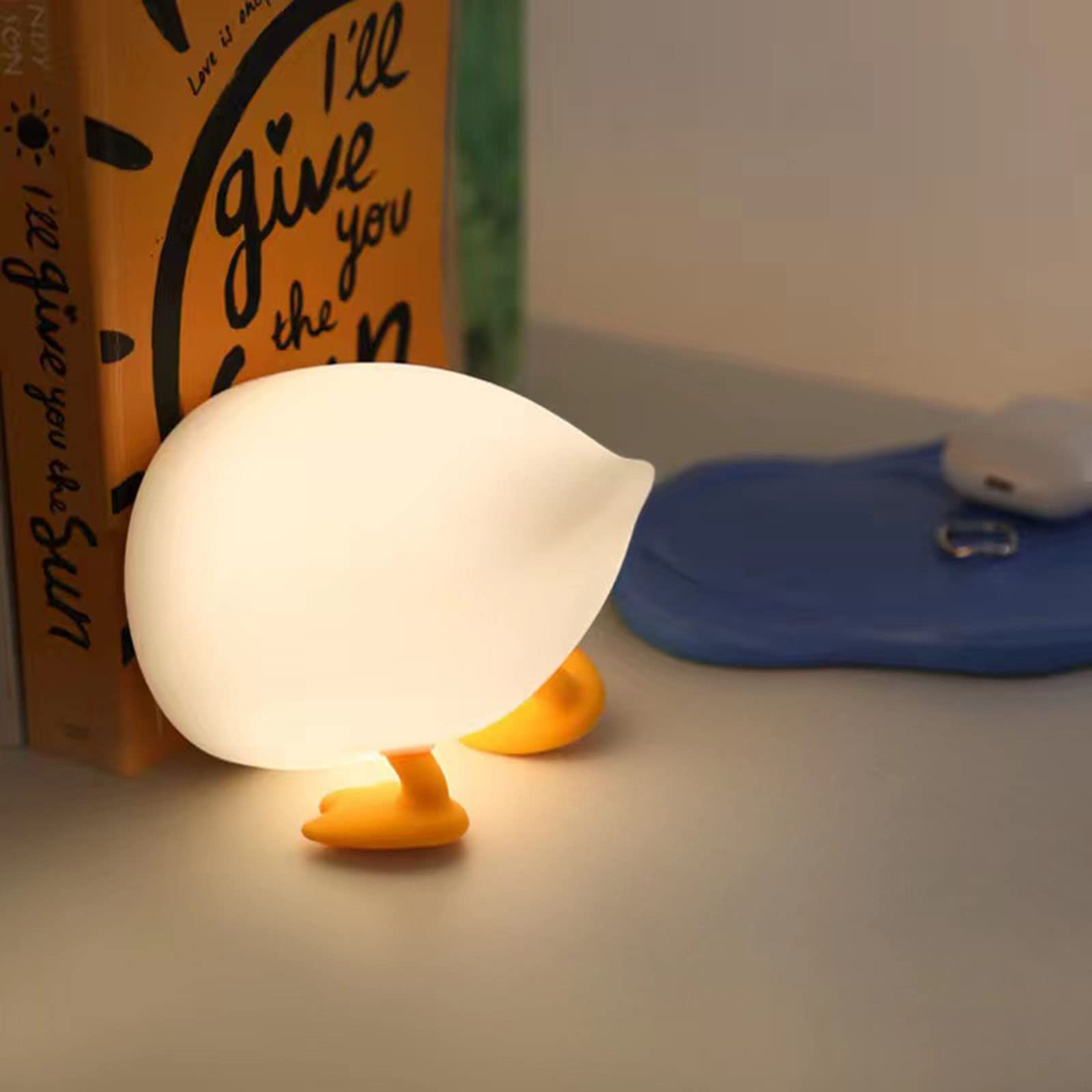Rechargeable Duck Night Light - Cute Duck Butt Lamp with PP Material, Existential Crisis Decor for Bedroom, Kids Room & Nursery | Perfect Night Light for Relaxation & Sleep