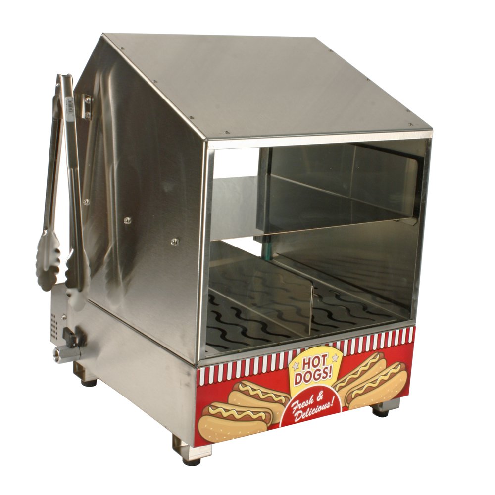 Paragon 8020 Red Hot Dog Steamer - Commercial Grade Hot Dog Warmer for Restaurants, Food Trucks & Concession Stands