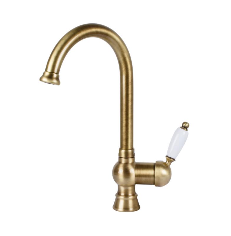 Nottingham Swan Neck Kitchen Faucet in Bronze - Perfect for Modern and Vintage Style Kitchens