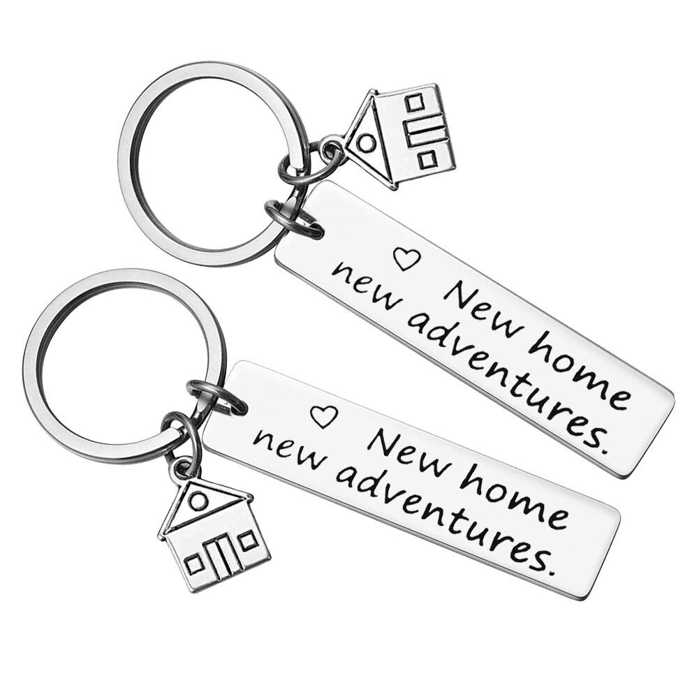 Vadaka New Home Keychain Set - 2 Pcs Housewarming Gift for First Time Homeowners, Realtor Closing Gifts & House Key Rings - Perfect for Housewarming Parties, New Home Celebrations and Realtor Client Appreciation