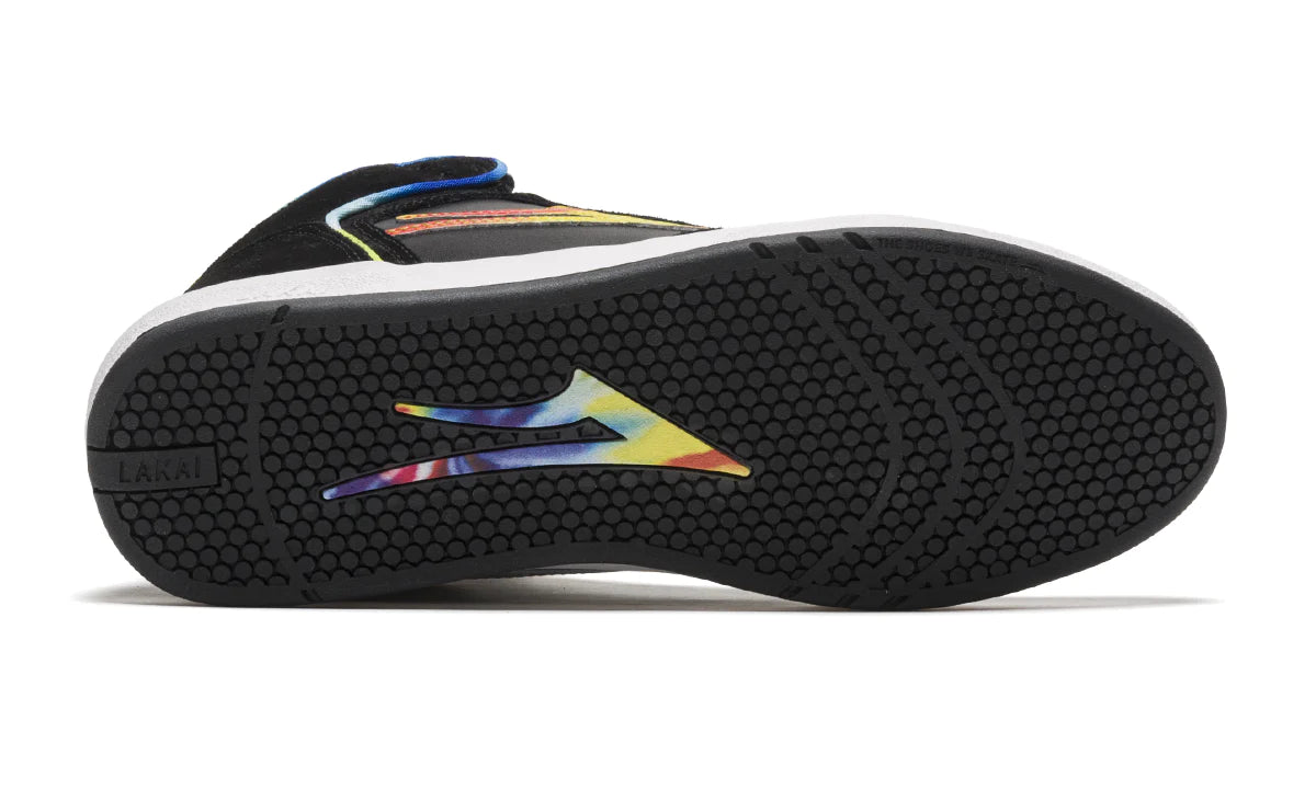 Lakai Telford Skate Shoes - Black Tie Dye High Top Sneakers for Men | Comfortable & Durable Skateboarding Shoes | Perfect for Street Skating, Casual Wear & Urban Fashion