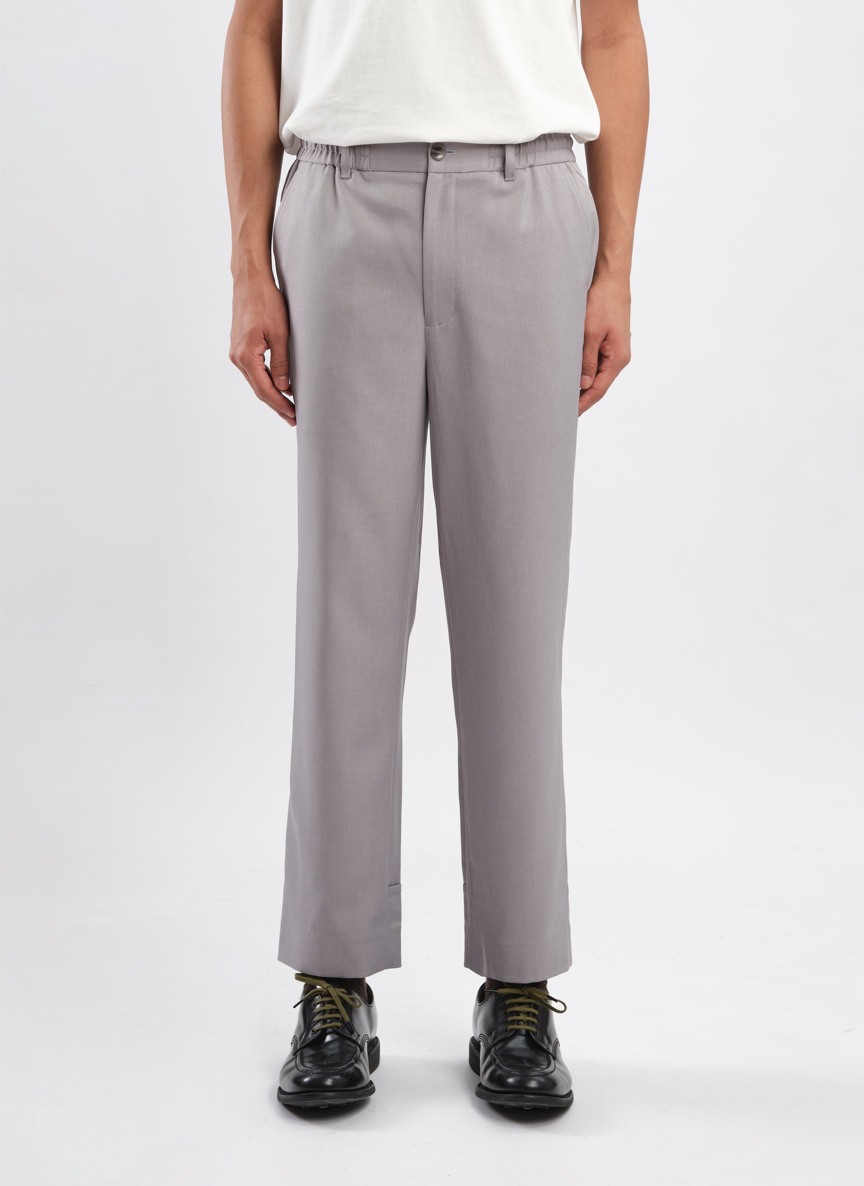Polyester Regular Length Tapered Pants for Women (Size 14) - Comfortable Office Work & Casual Wear Pants