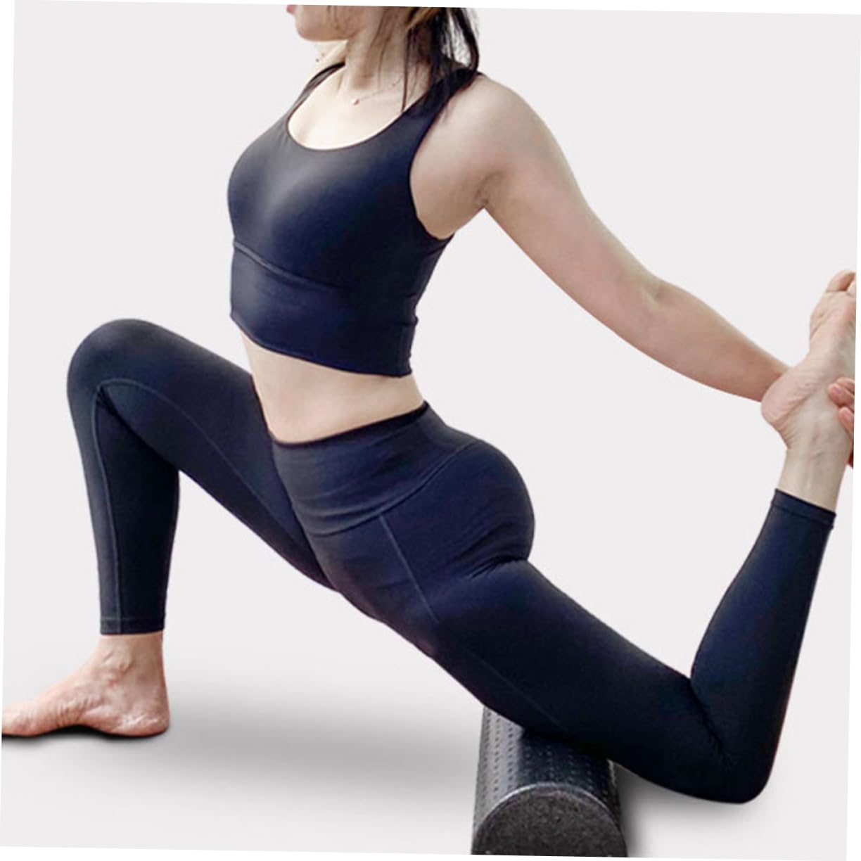 POPETPOP Yoga & Massage Roller Set - Half Foam Roller for Muscle Recovery, Semicircle Yoga Roller for Gym Equipment - Perfect for Home Workouts, Physical Therapy & Fitness Training