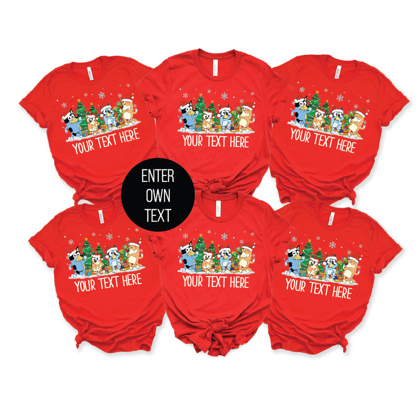 Personalized Bluey Family Christmas Set - Custom Holiday Decorations for Kids & Families - Perfect for Tree Ornaments, Stocking Stuffers & Festive Home Decor