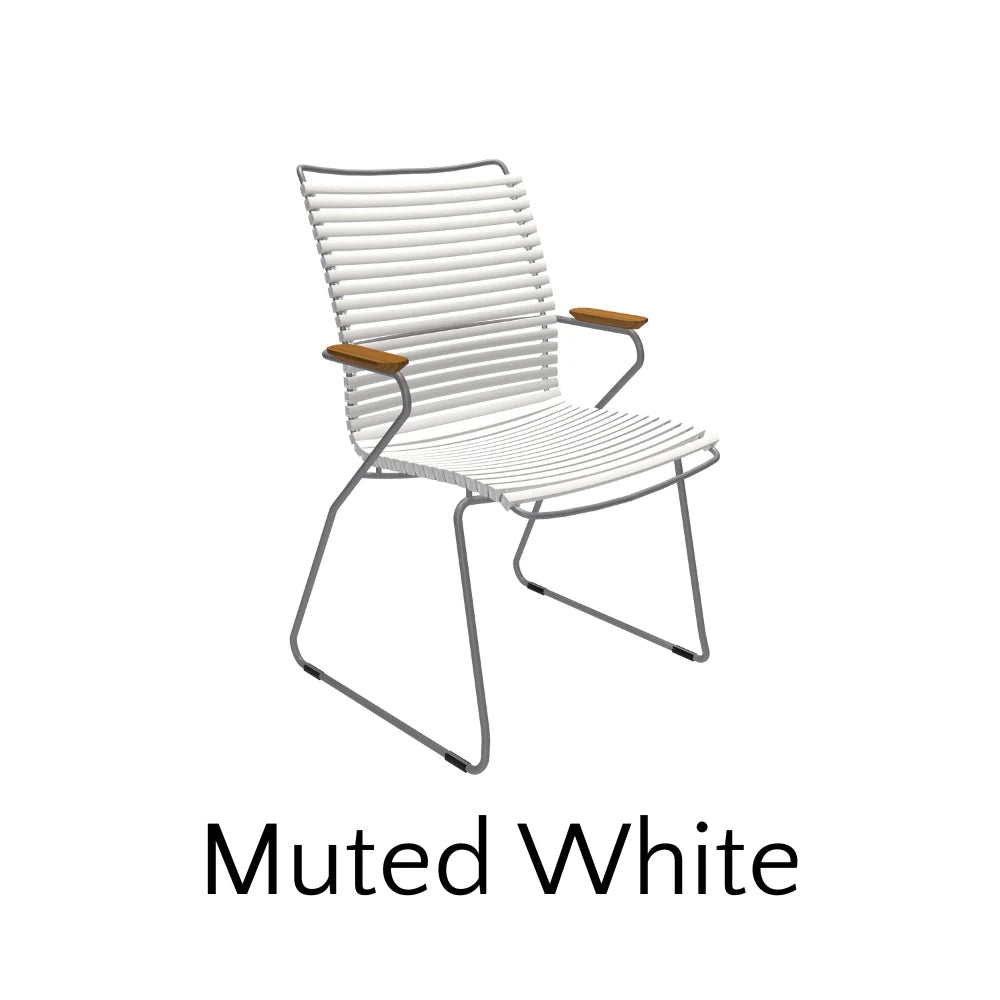 CLICK Outdoor Dining Chair with Tall Back - Patio, Garden, Poolside, and Restaurant Seating - Weather-Resistant and Comfortable for Outdoor Use