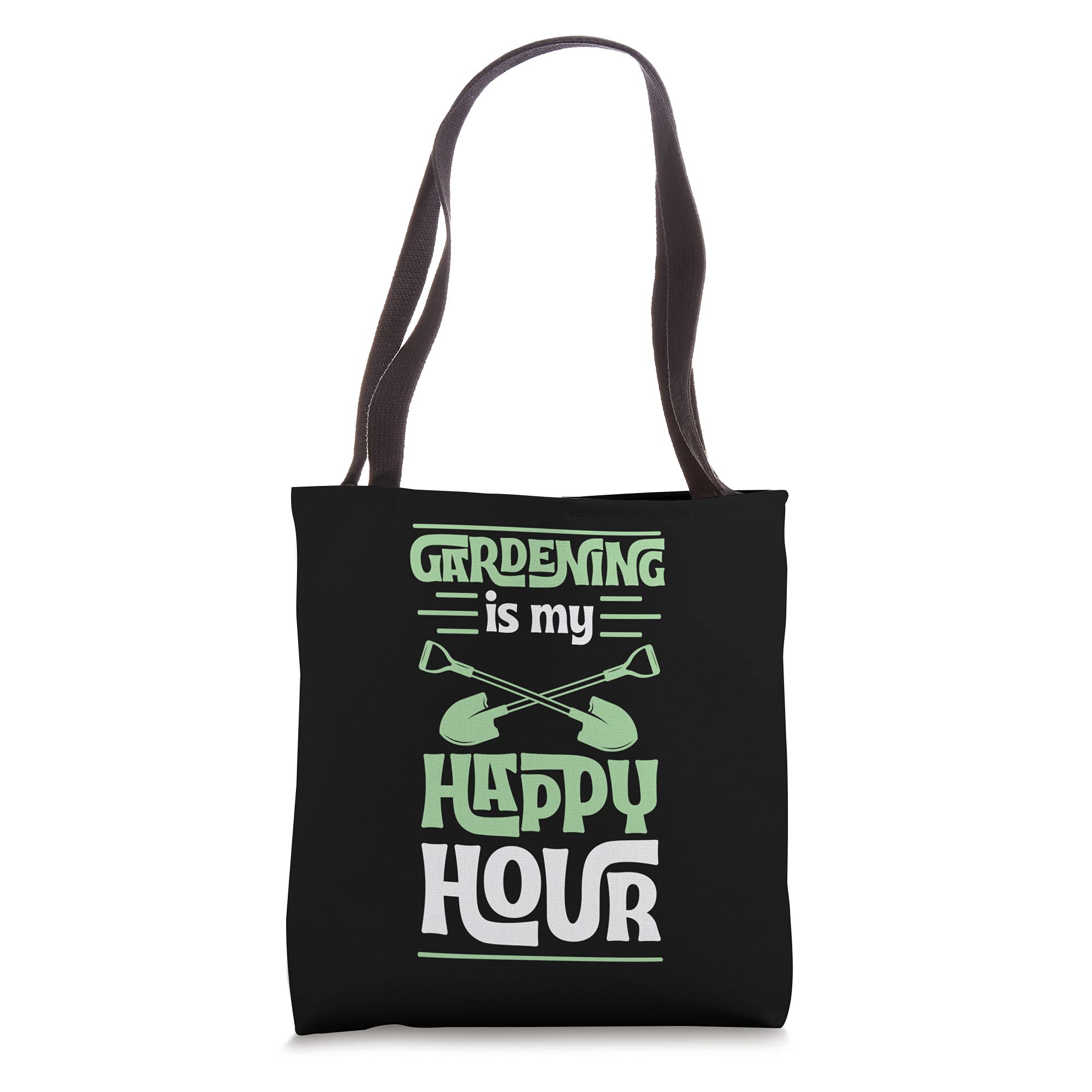 Funny Gardening Tote Bag for Women - 'Gardening Is My Happy Hour' Cute Gardener Gift Idea - Perfect for Mom, Plant Lovers & Outdoor Enthusiasts - Great for Groceries, Farmers Market & Garden Tools Storage