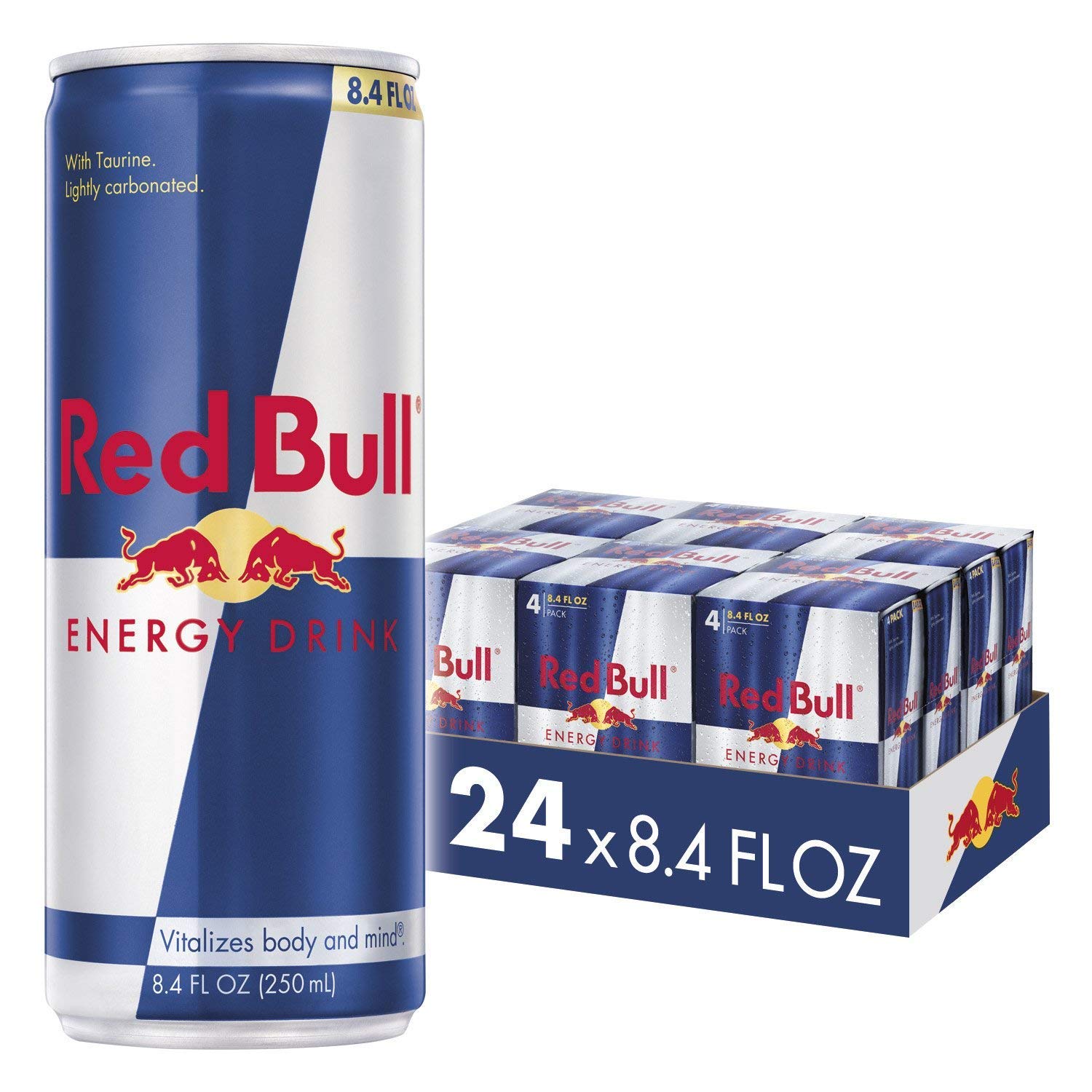 Red Bull Sugar Free & Original Energy Drink Bundle - 12 & 8.4 Fl Oz Cans (24-Pack) | Boost Energy, Focus & Performance | Perfect for Workouts, Gaming & Late-Night Study