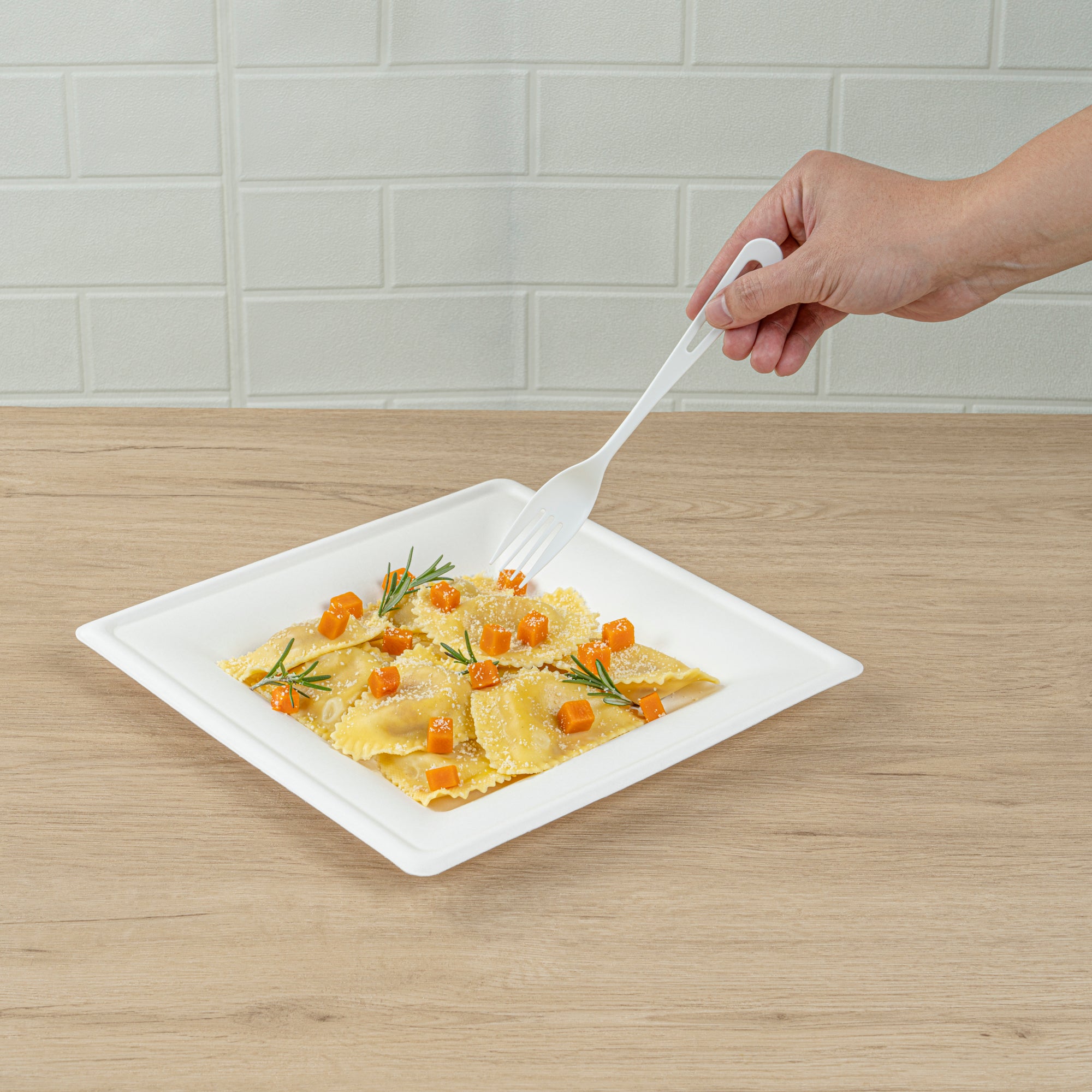 Eco-Friendly Compostable White CPLA Plastic Forks - 250 Count Box | Heat Resistant, Biodegradable Cutlery for Parties, Picnics & Catering Events