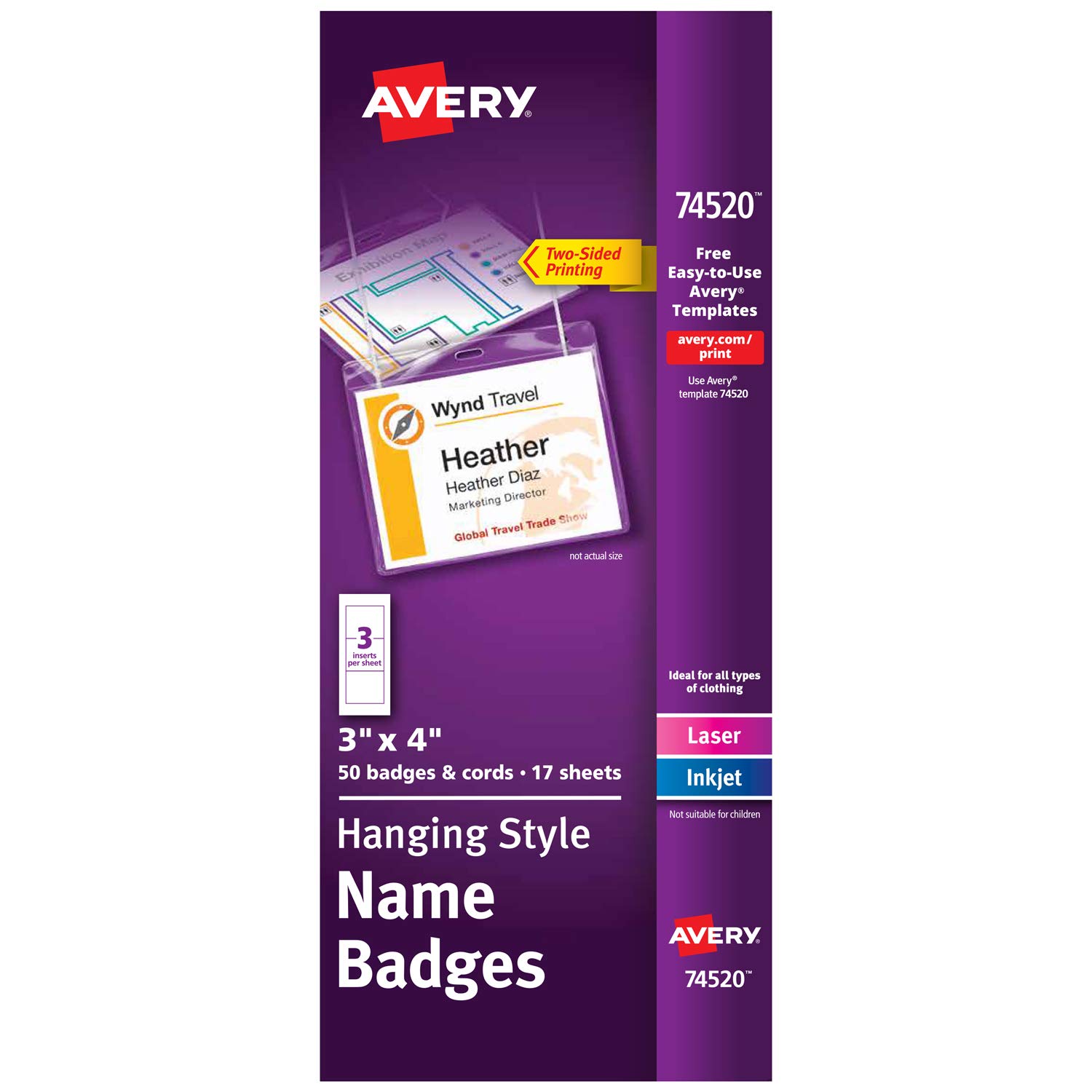 Avery Name Badges with Lanyards - 3