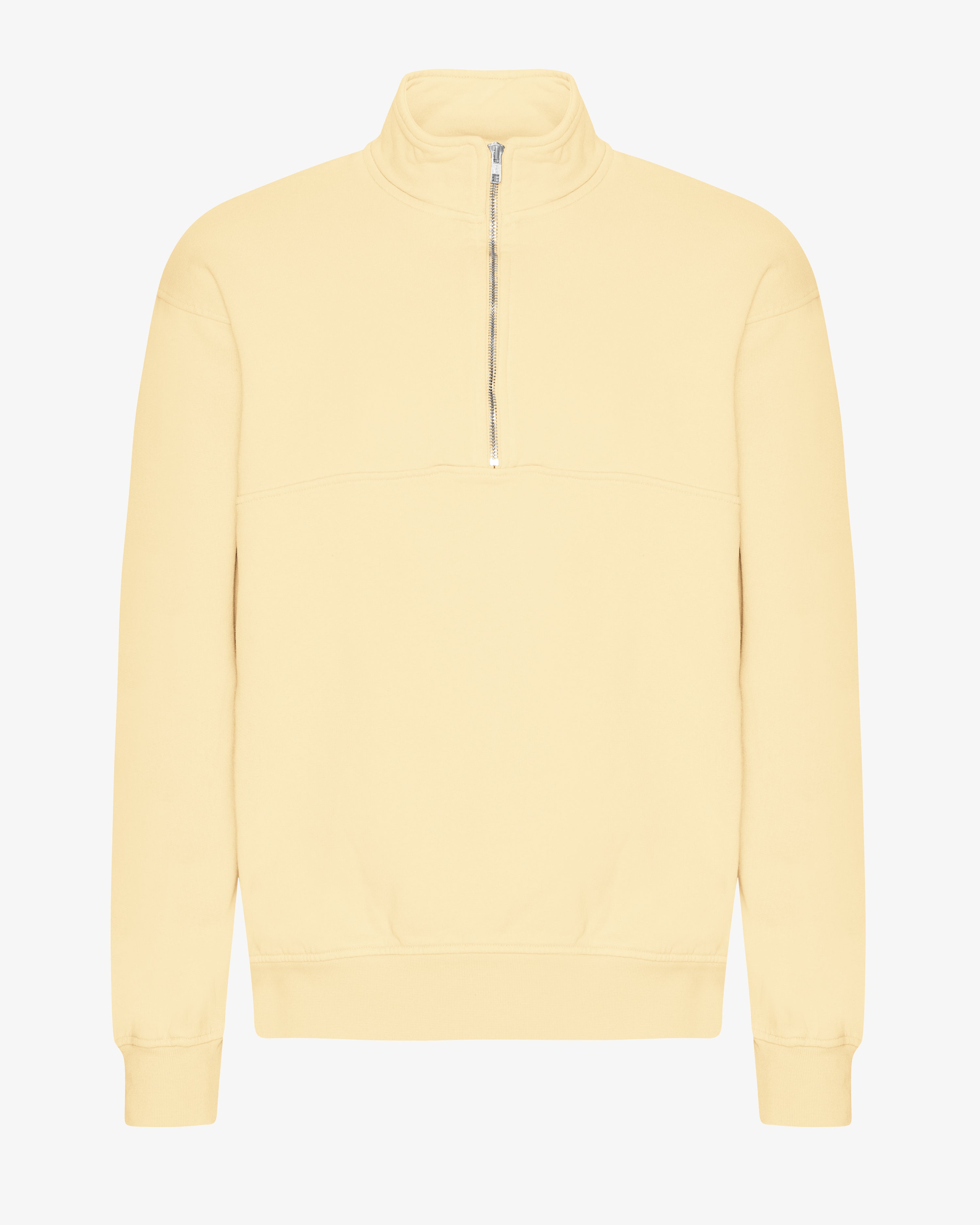 Organic Quarter Zip Sweatshirt for Men & Women - Soft Yellow Pullover for Casual Wear & Outdoor Activities