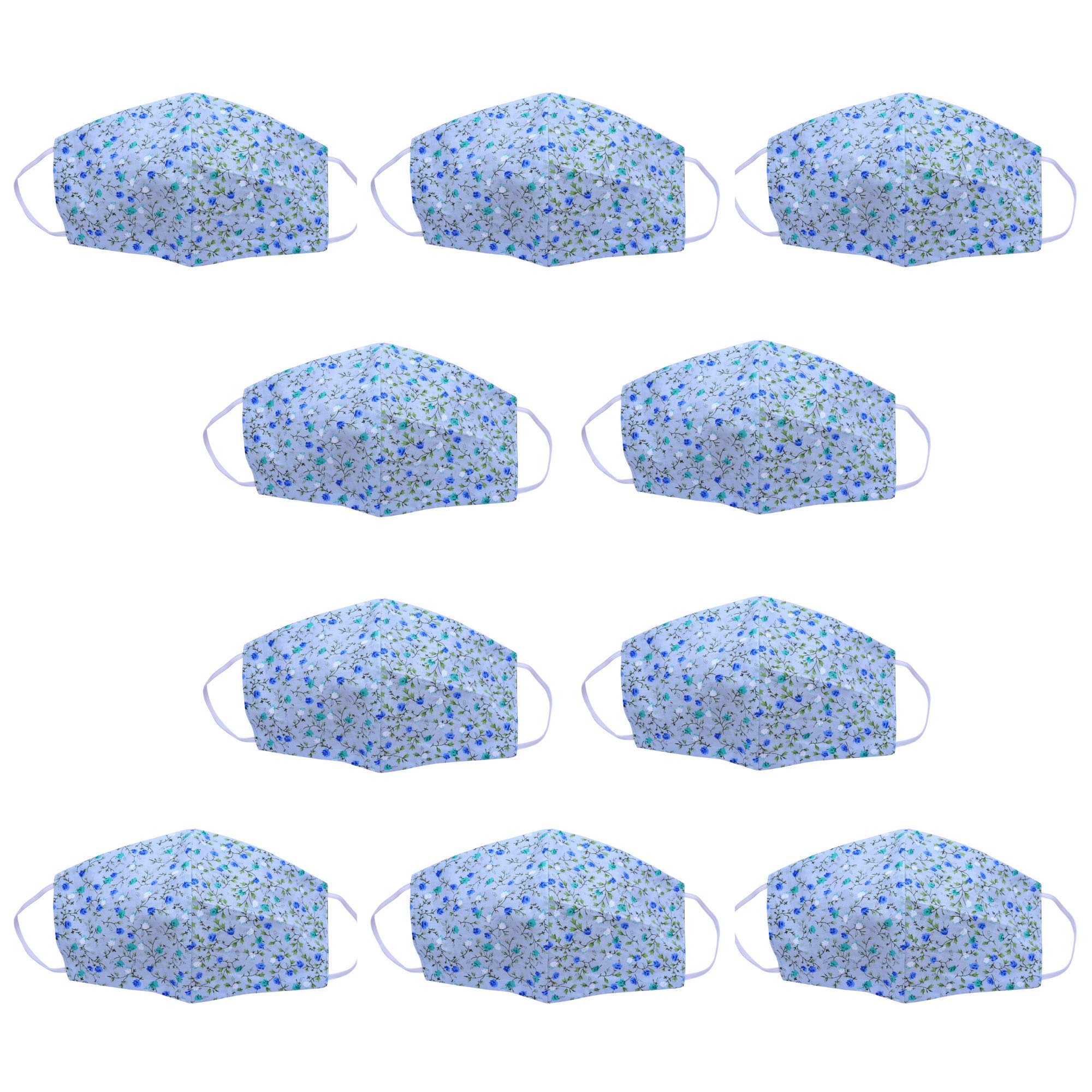 Women's Double-Sided Printed Cotton Face Mask - Washable & Reusable 2-Layer Fashion Mask for Daily Wear, Travel, and Outdoor Activities
